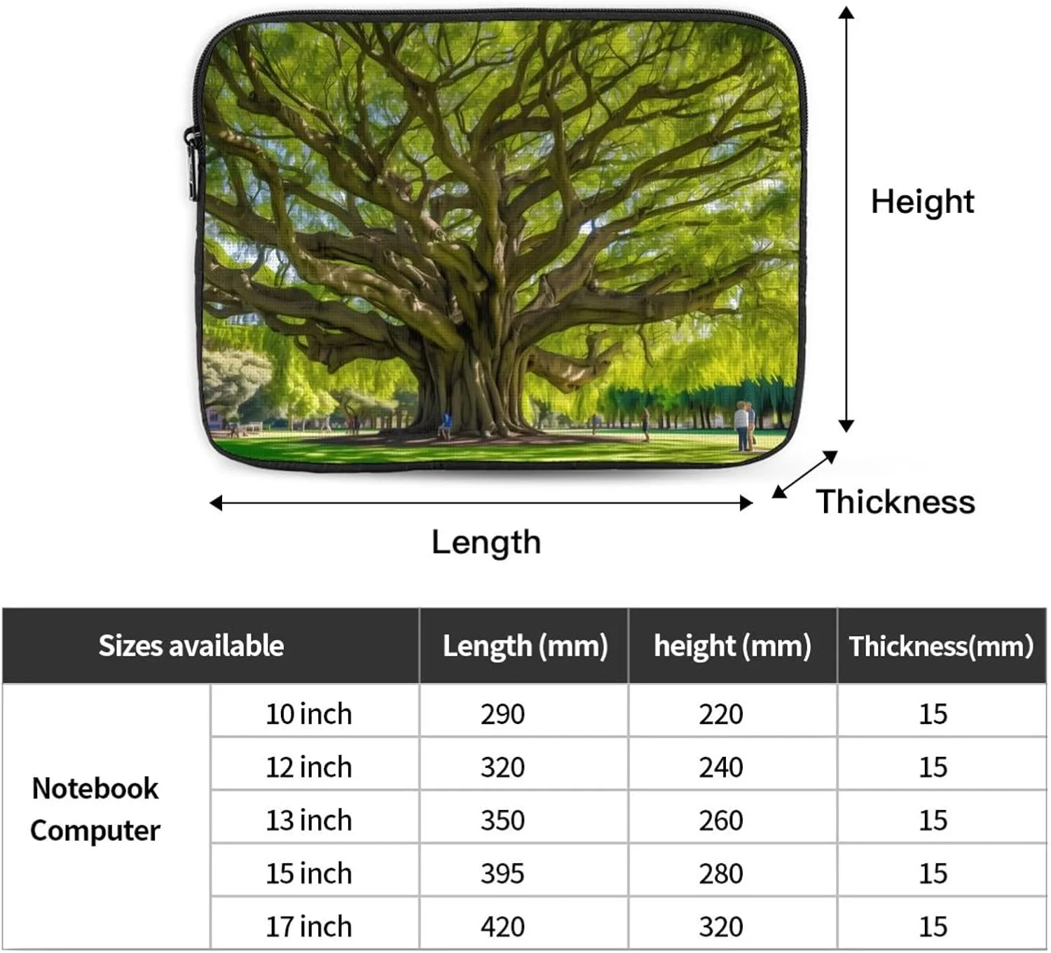 Primitive Tree Laptop Inner Bag Laptop Sleeve Case Briefcase Carrying Laptop Cover