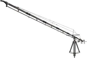 PROAIM 21ft Camera Crane Jib with Stand for 3-axis Gimbals, Pan-Tilt & Fluid Head. for DSLR Video Cameras up to 15kg/33lb (P-A21-JS)