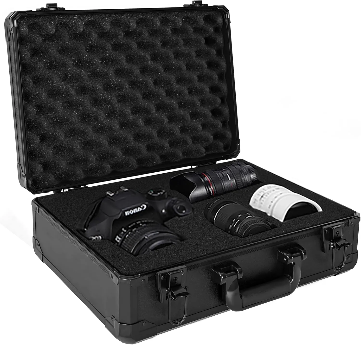 Protective Hard Case Shockproof Water-resistant with Customized DIY Foam Insert fit for Camera, Laptops, etc, 17 X 12 X 5-Inch