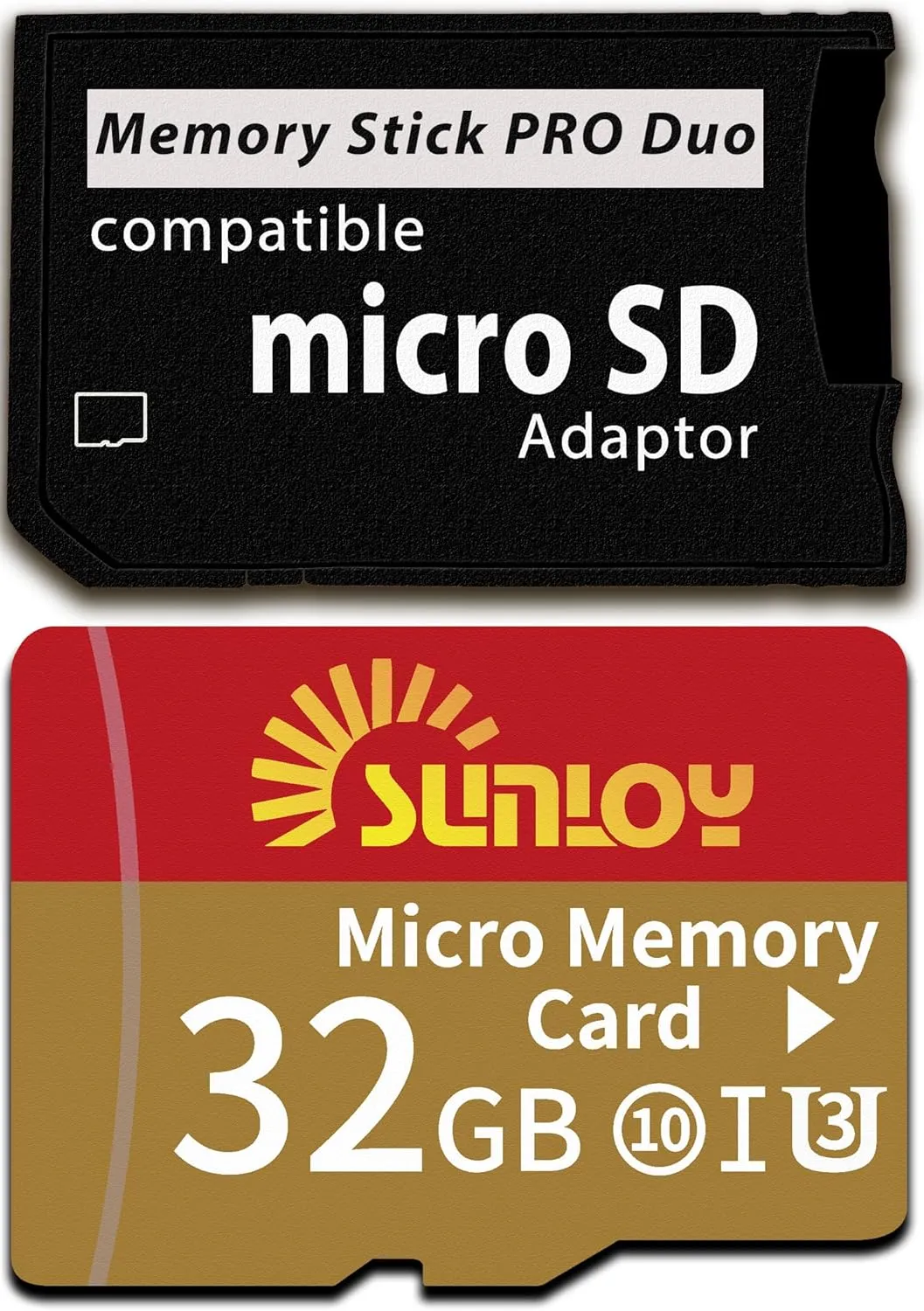 PSP Memory Stick Adapter with 32GB Micro SD Card, Micro SD/SDHC/SDXC to Memory Stick PRO Duo MagicGate Card Compatible with PlayStation Portable, Camera, Handycam, Cell Phone & PSP 1000/2000/3000