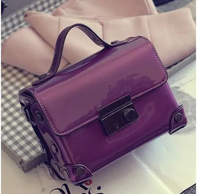 pu leather pvc jelly mini crossbody  messenger bag