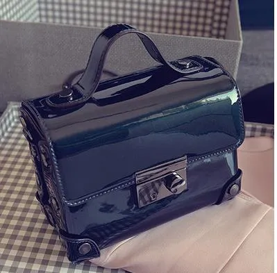 pu leather pvc jelly mini crossbody  messenger bag