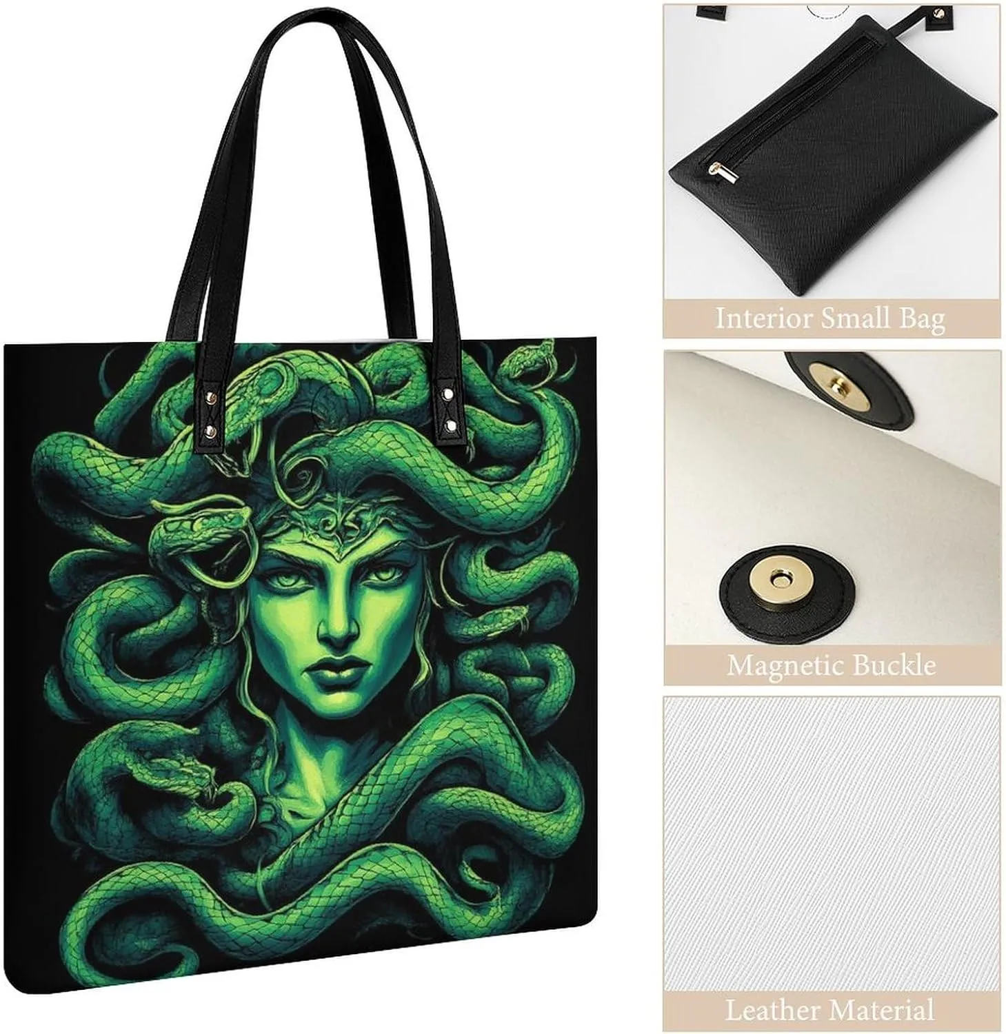 Pu Leather Tote Bag for Women Work Shoulder Bags Purses Handbags