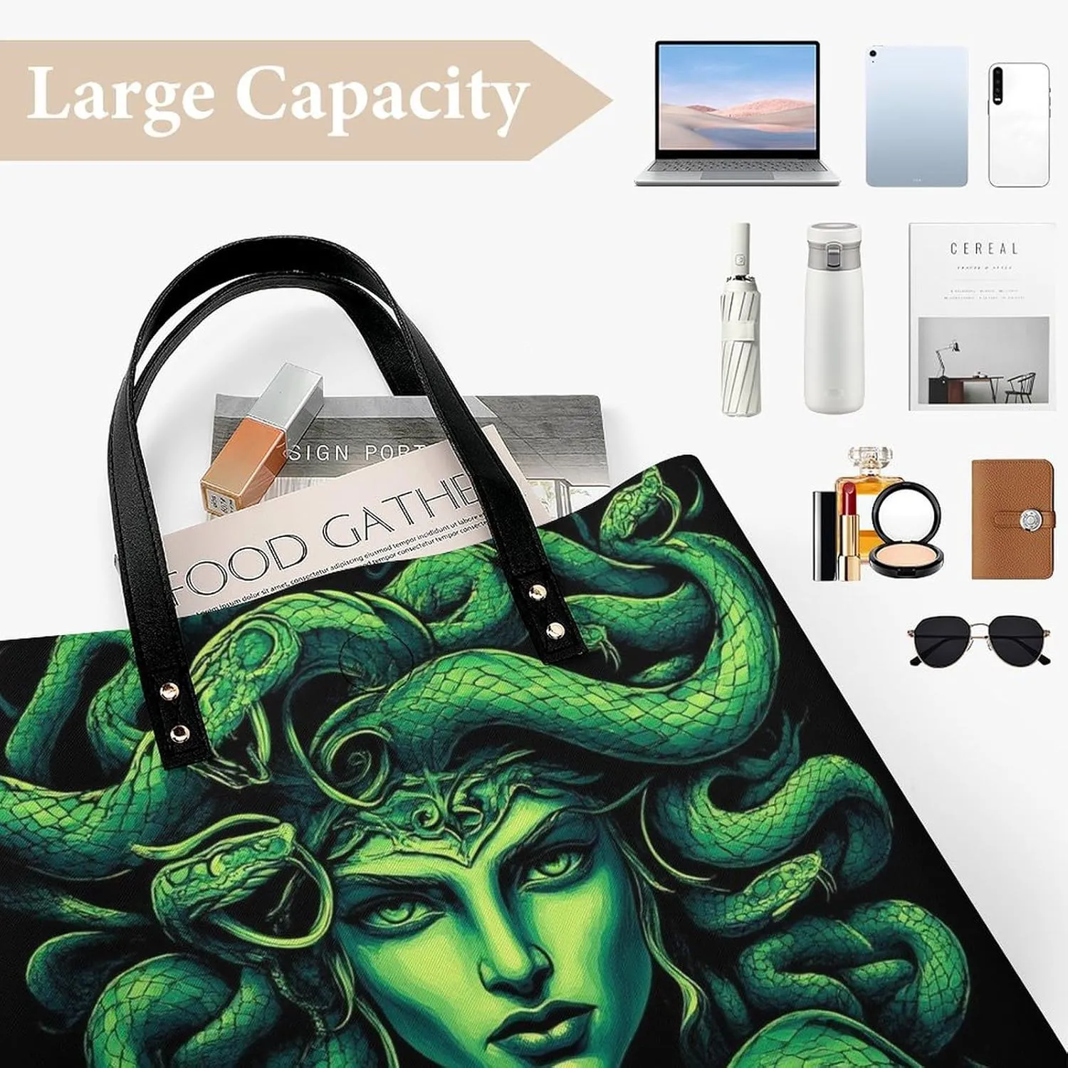 Pu Leather Tote Bag for Women Work Shoulder Bags Purses Handbags