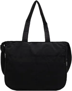 Puffy Tote Bag for Women with Zipper Large Lightweight Crossbody Handbag for Travel Gym Work