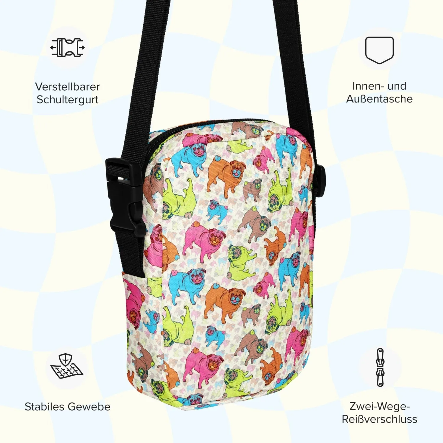 Pugalicious Mini Crossbody Bag
