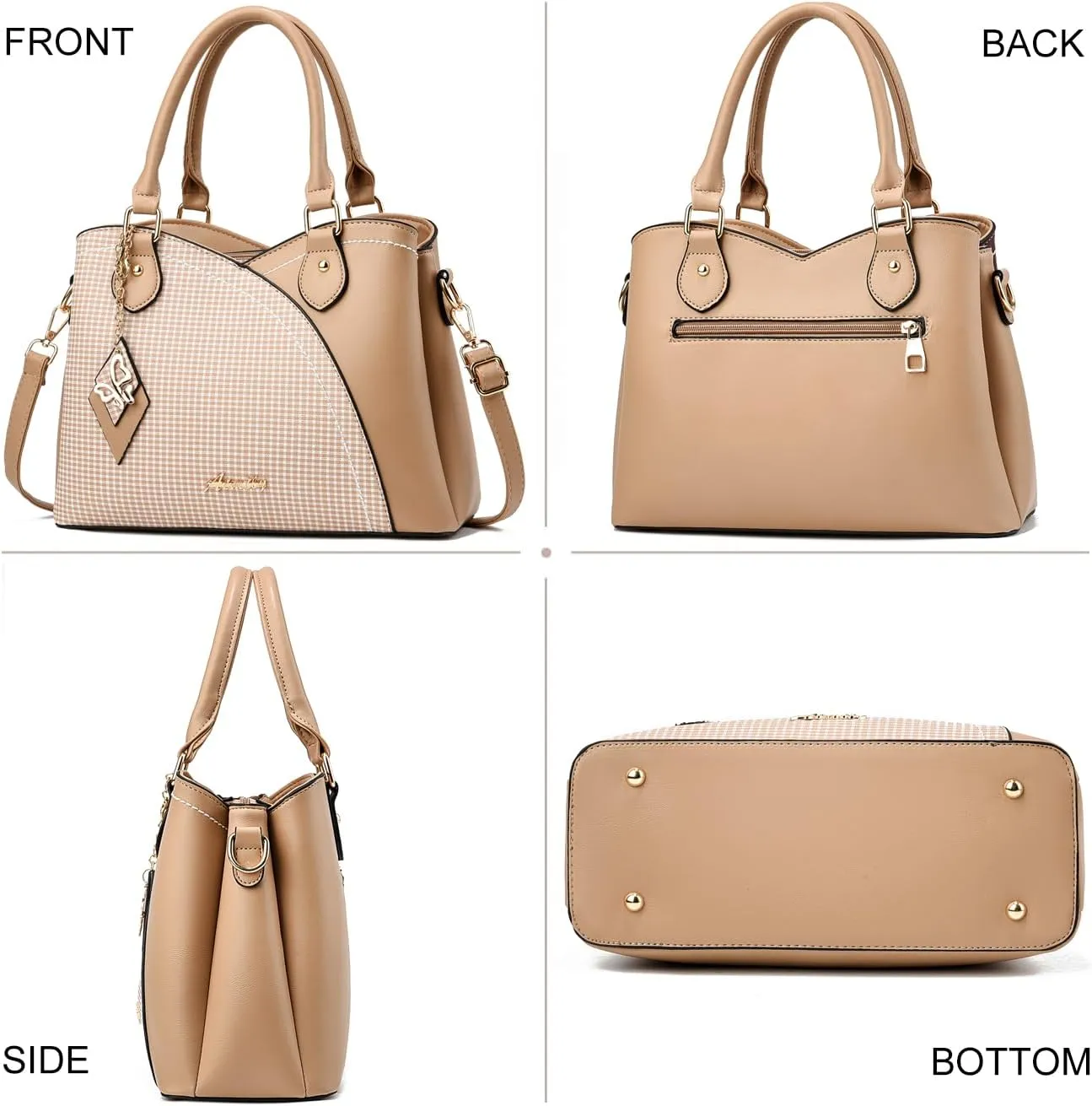 Purses and Handbags for Women Tote PU Leather Ladies Satchel Top Handle Crossbody Shoulder Bag