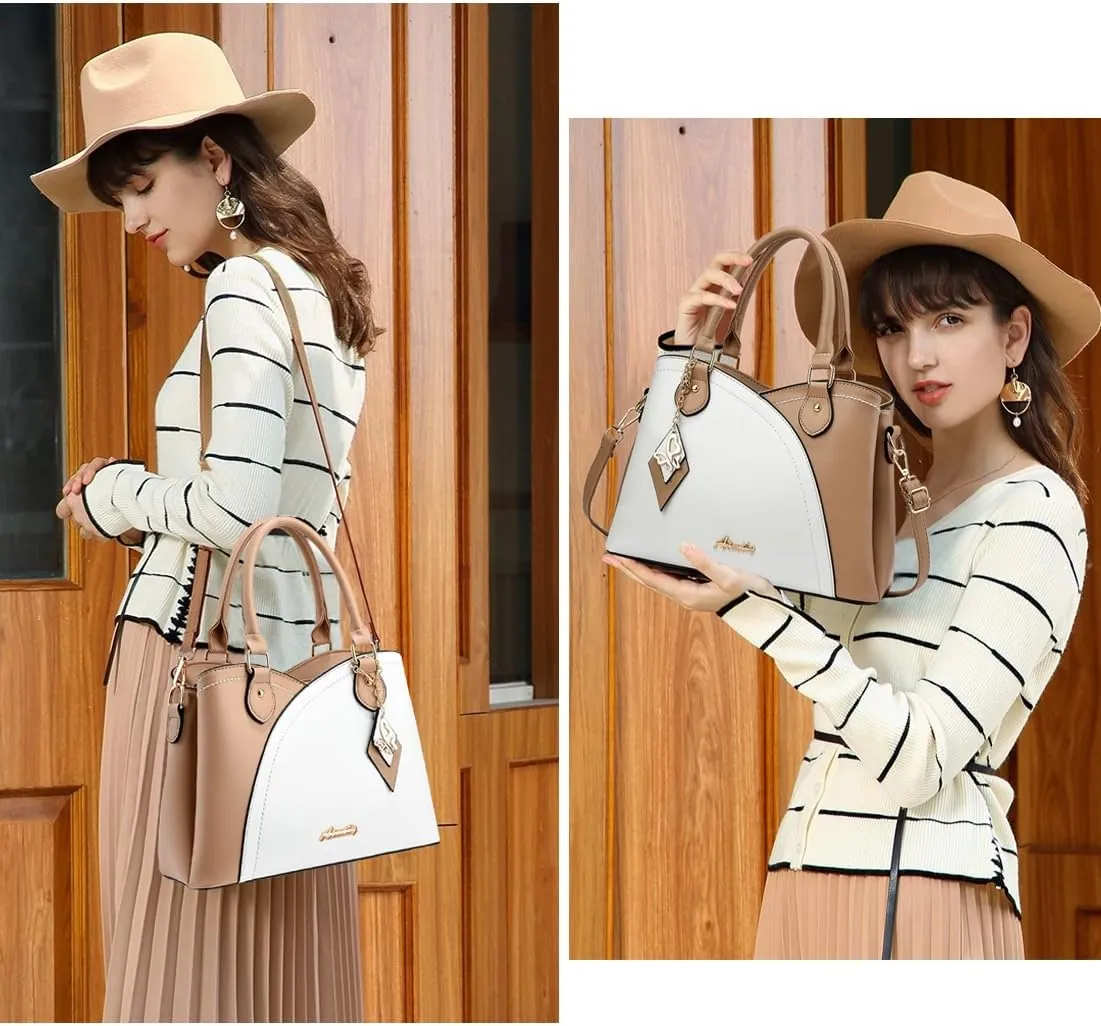 Purses and Handbags for Women Tote PU Leather Ladies Satchel Top Handle Crossbody Shoulder Bag