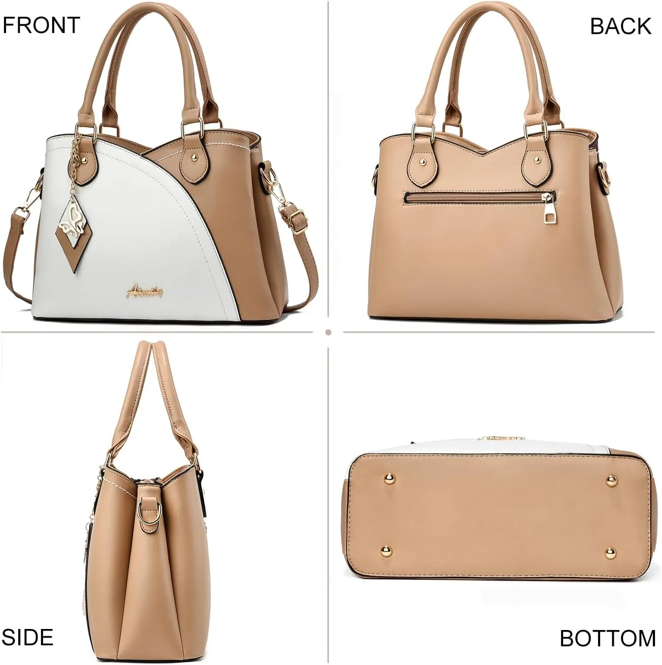 Purses and Handbags for Women Tote PU Leather Ladies Satchel Top Handle Crossbody Shoulder Bag