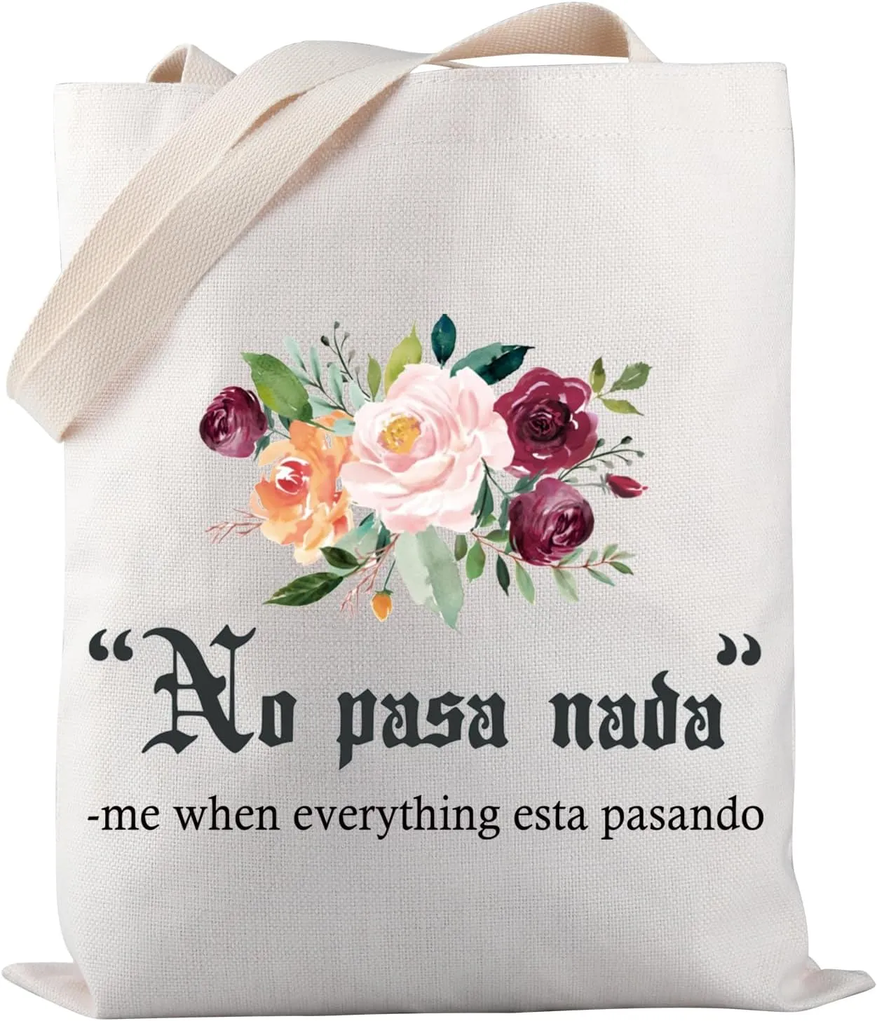 PWHAOO No Pasa Nada Mexicana Gift Bag - Spanish Tote Bag for Everything