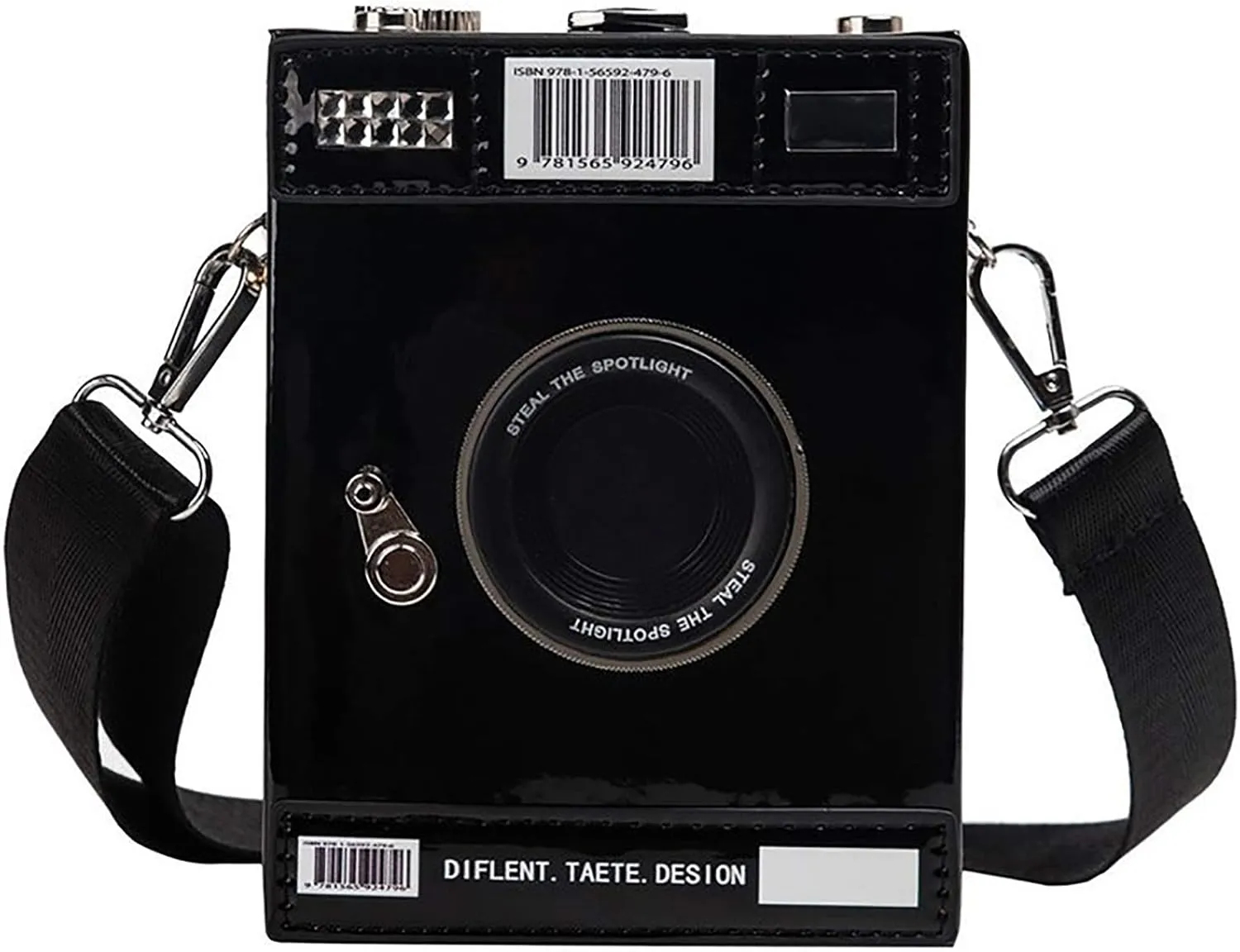 QZUnique Camera Shoulder Bag Snapshot PU Leather Crossbody Bag Vintage Novelty Cute Handbag Purse
