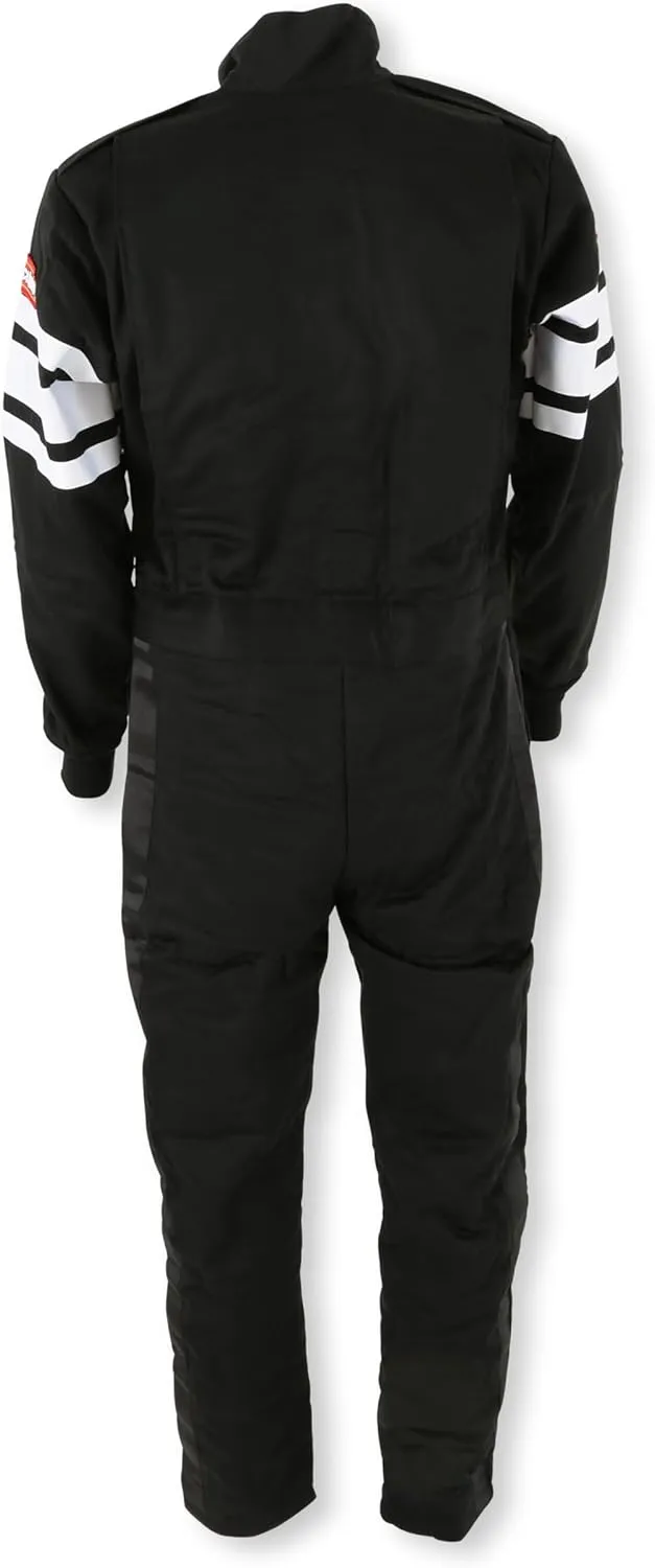 RaceQuip 120005RQP 120 Series 1-Pc Driving Suit SFI 3.2A/5 Black/White Large