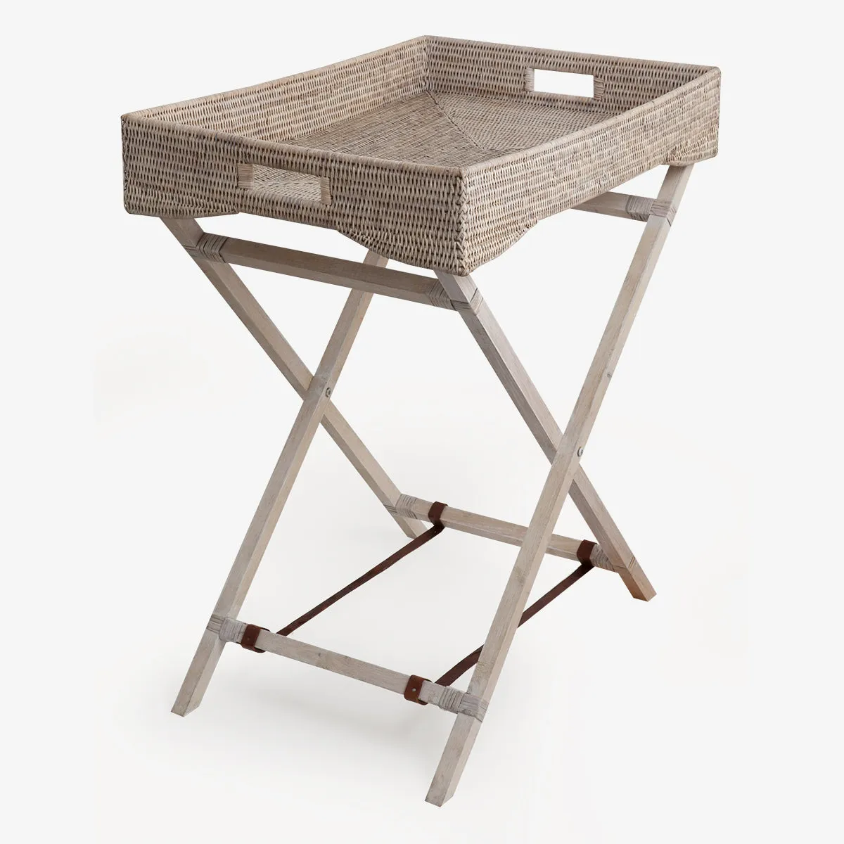 Rattan Butler's Tray White