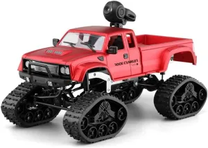 RC Pickup 4WD Remote Control Truck with Camera, 2.4G Off-Road, Angle Adjustable HD Lens, Children's Toy Car