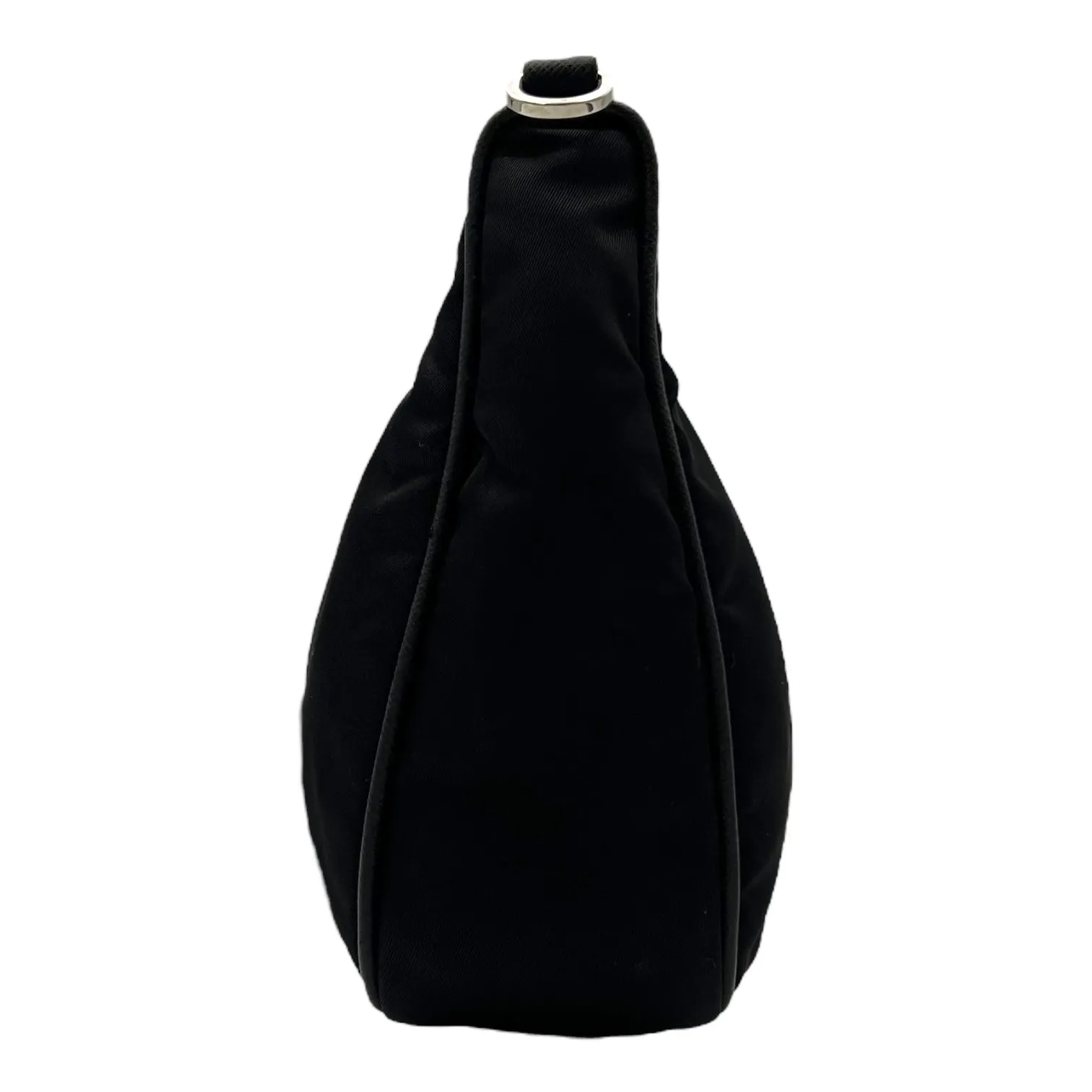 Re-Nylon Crossbody Bag Black in Re-Nylon, Silver hardware