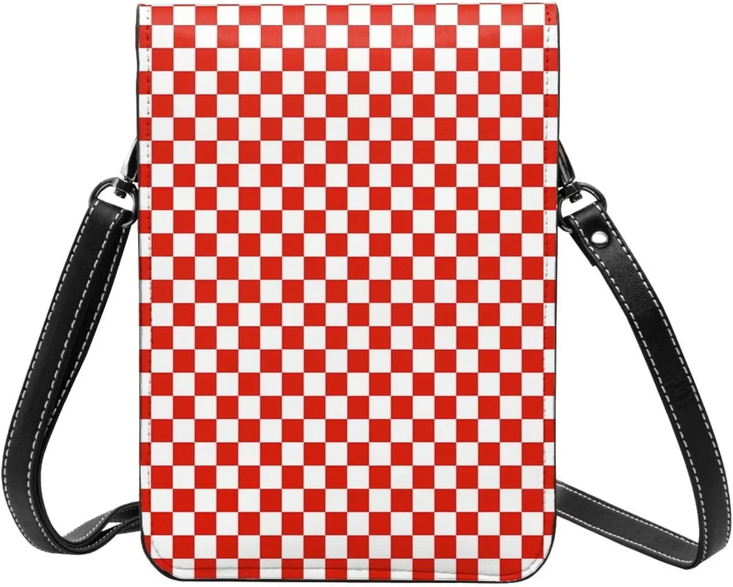 Red Christmas with Snowmen Snowflake Cell Phone Purse Crossbody Bag For Women Men Wallet Purses With Adjustable Strap