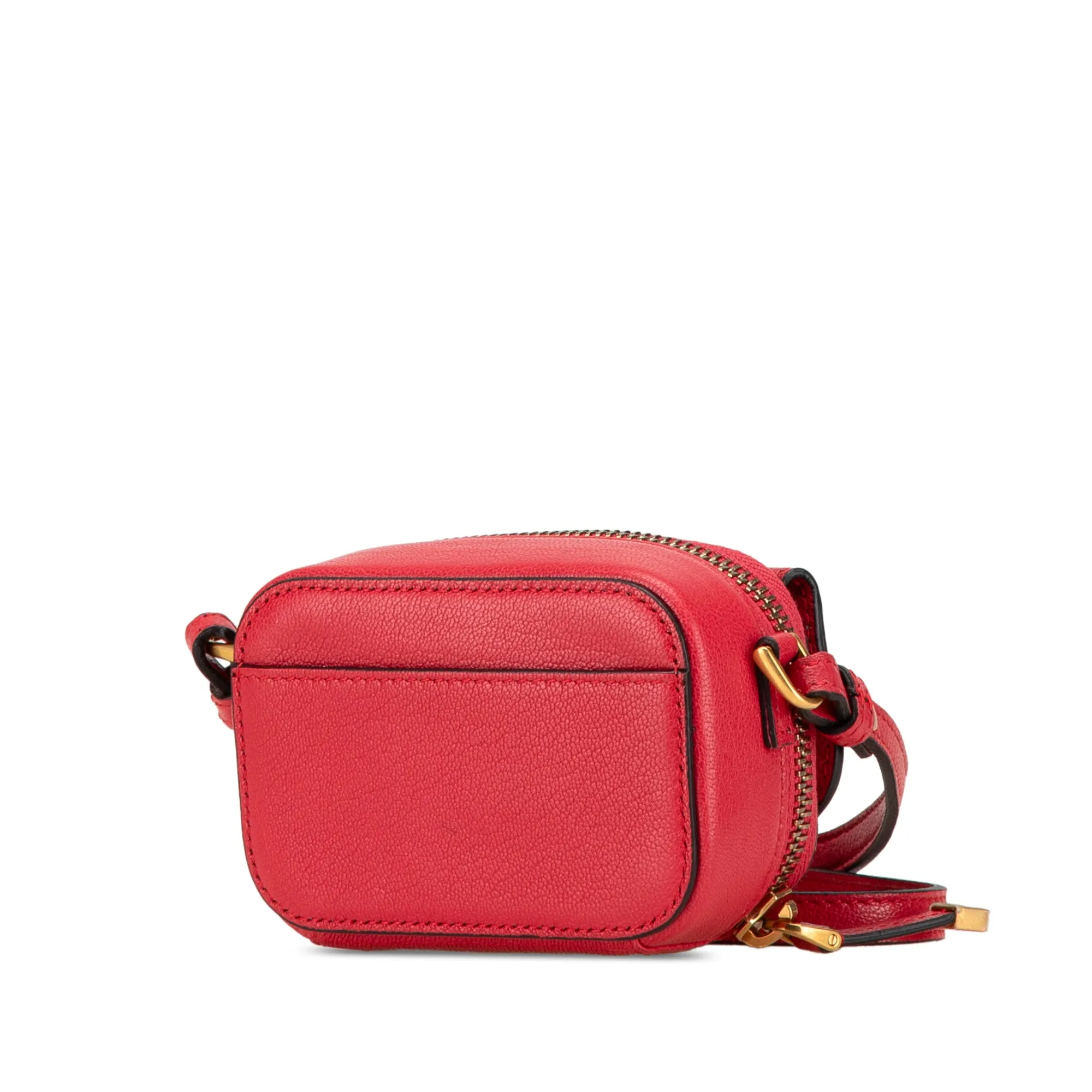 Red Dior Mini Goatskin Saddle Pouch Crossbody Bag