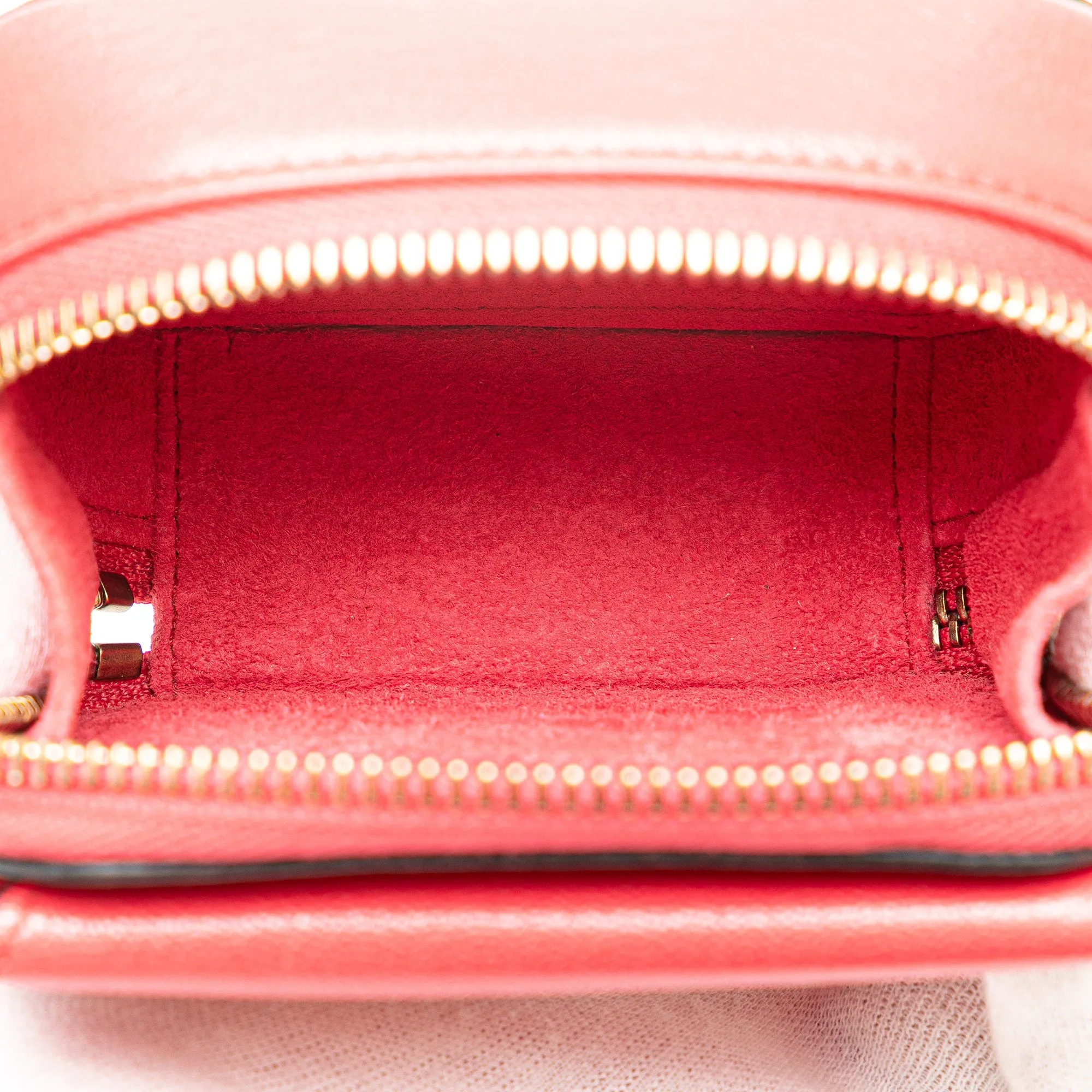 Red Dior Mini Goatskin Saddle Pouch Crossbody Bag