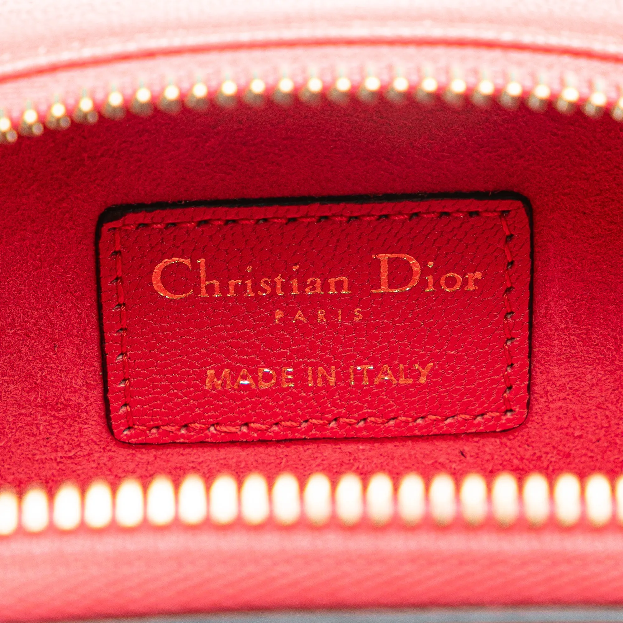 Red Dior Mini Goatskin Saddle Pouch Crossbody Bag