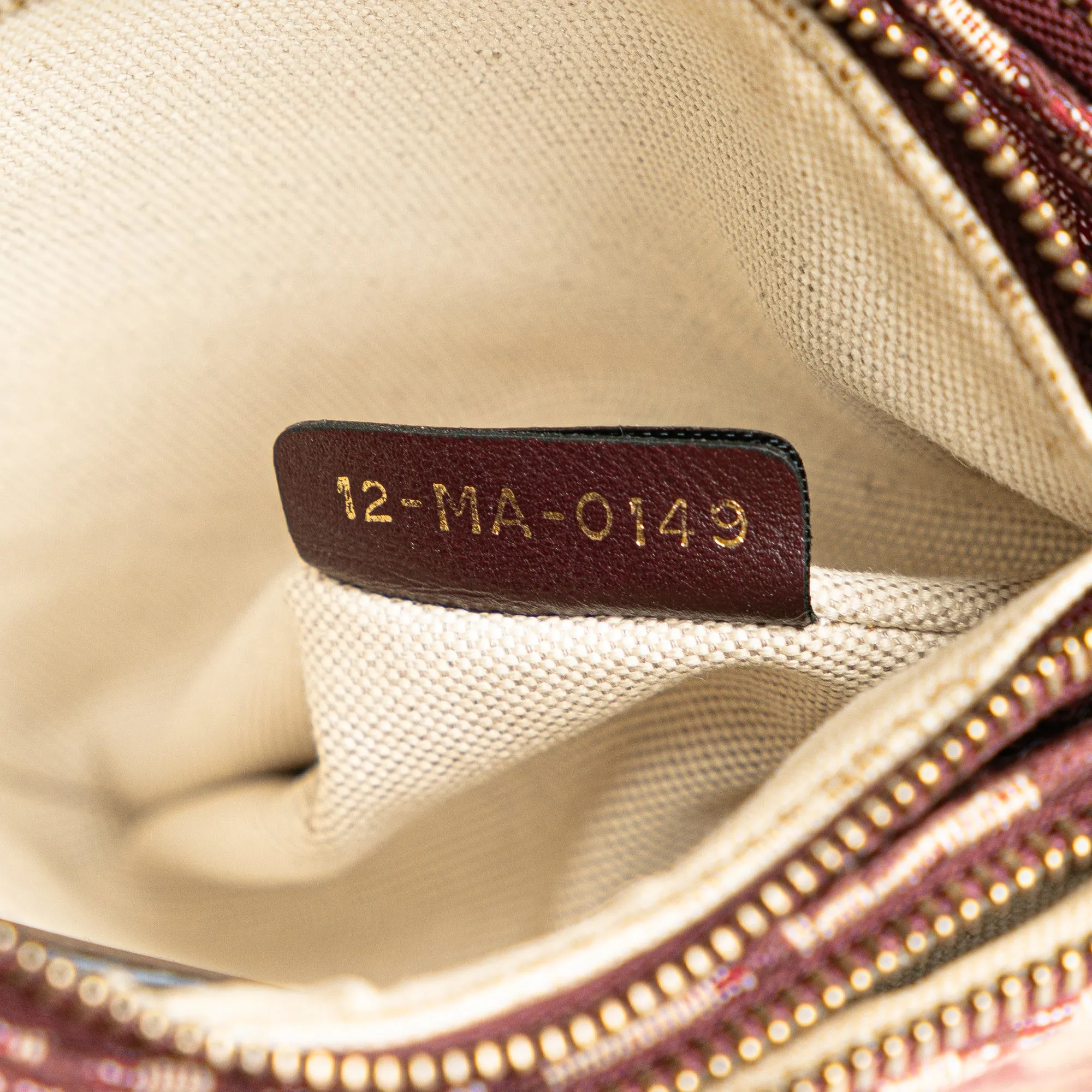 Red Dior Oblique Saddle Trio Pouch Crossbody Bag