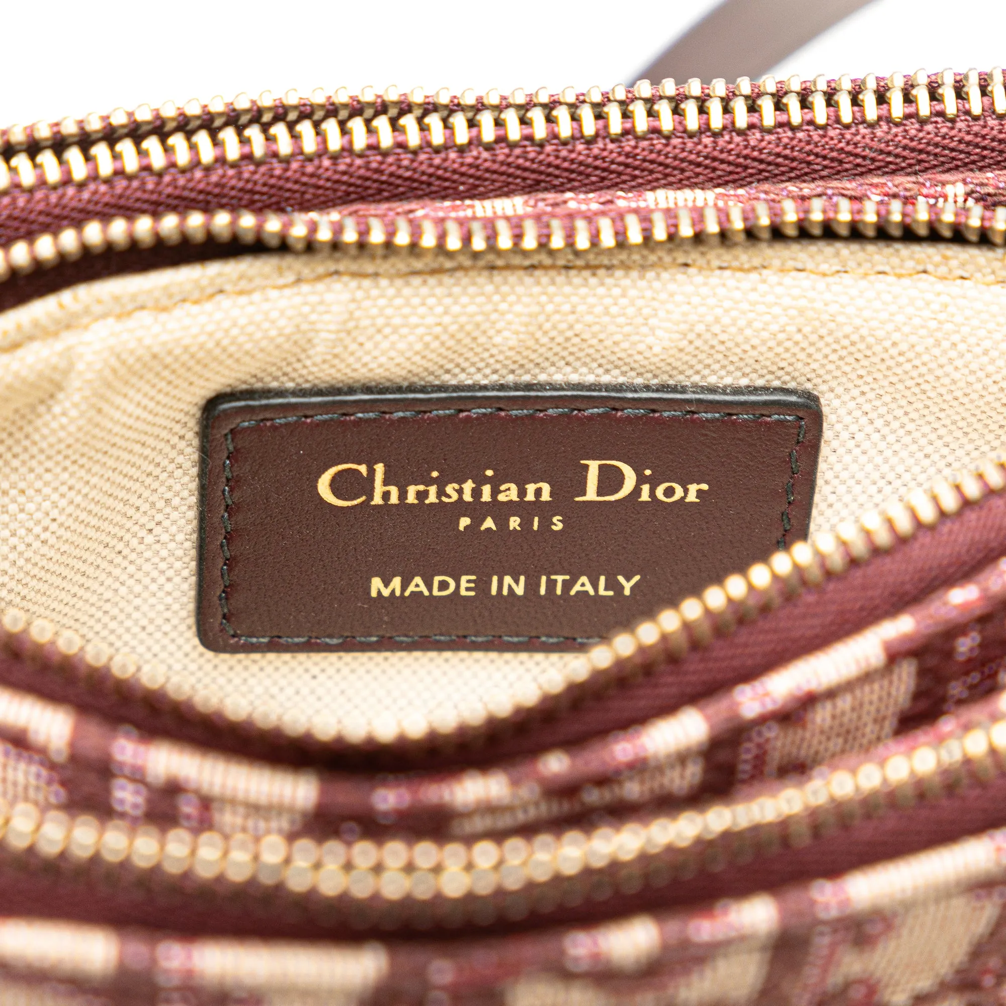 Red Dior Oblique Saddle Trio Pouch Crossbody Bag