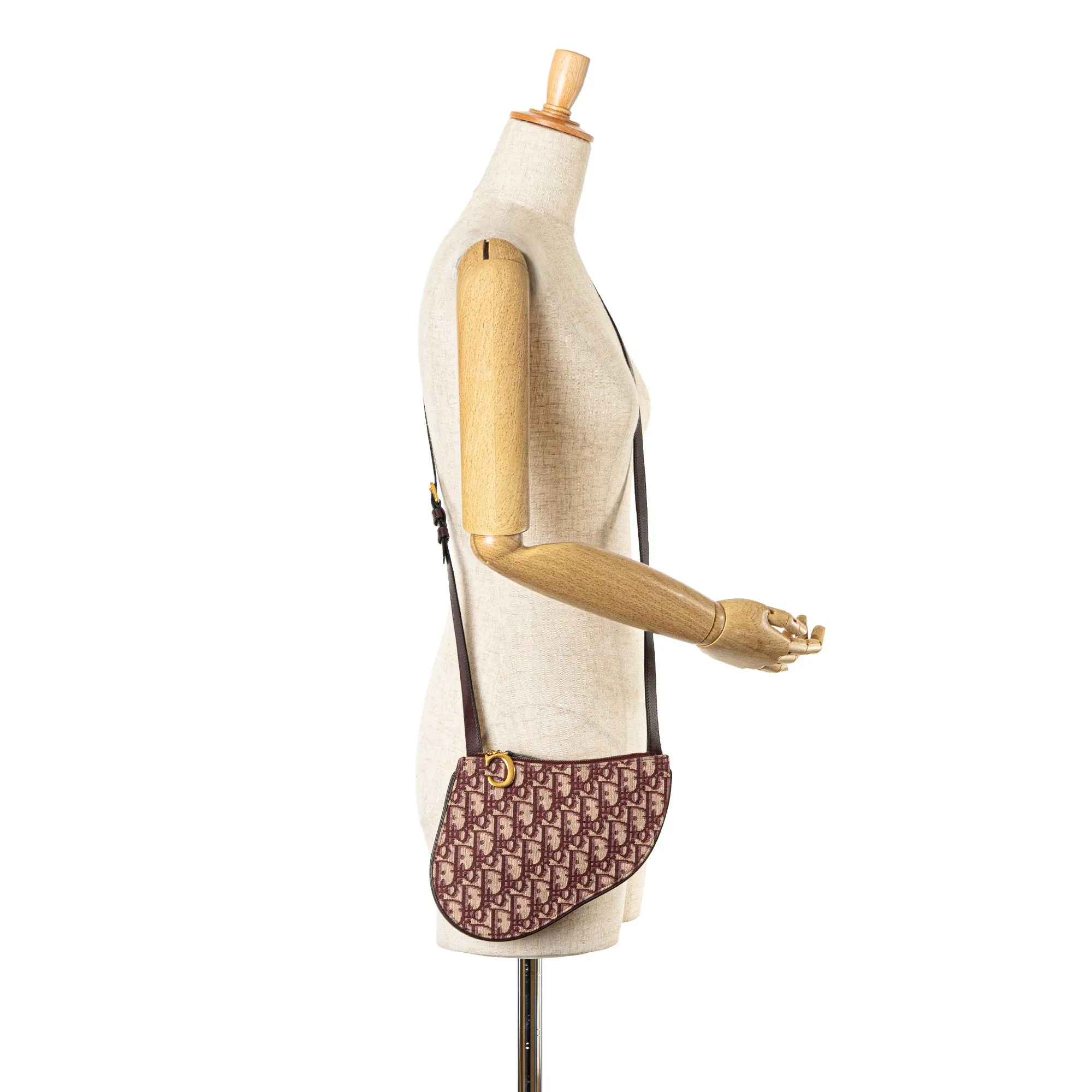 Red Dior Oblique Saddle Trio Pouch Crossbody Bag