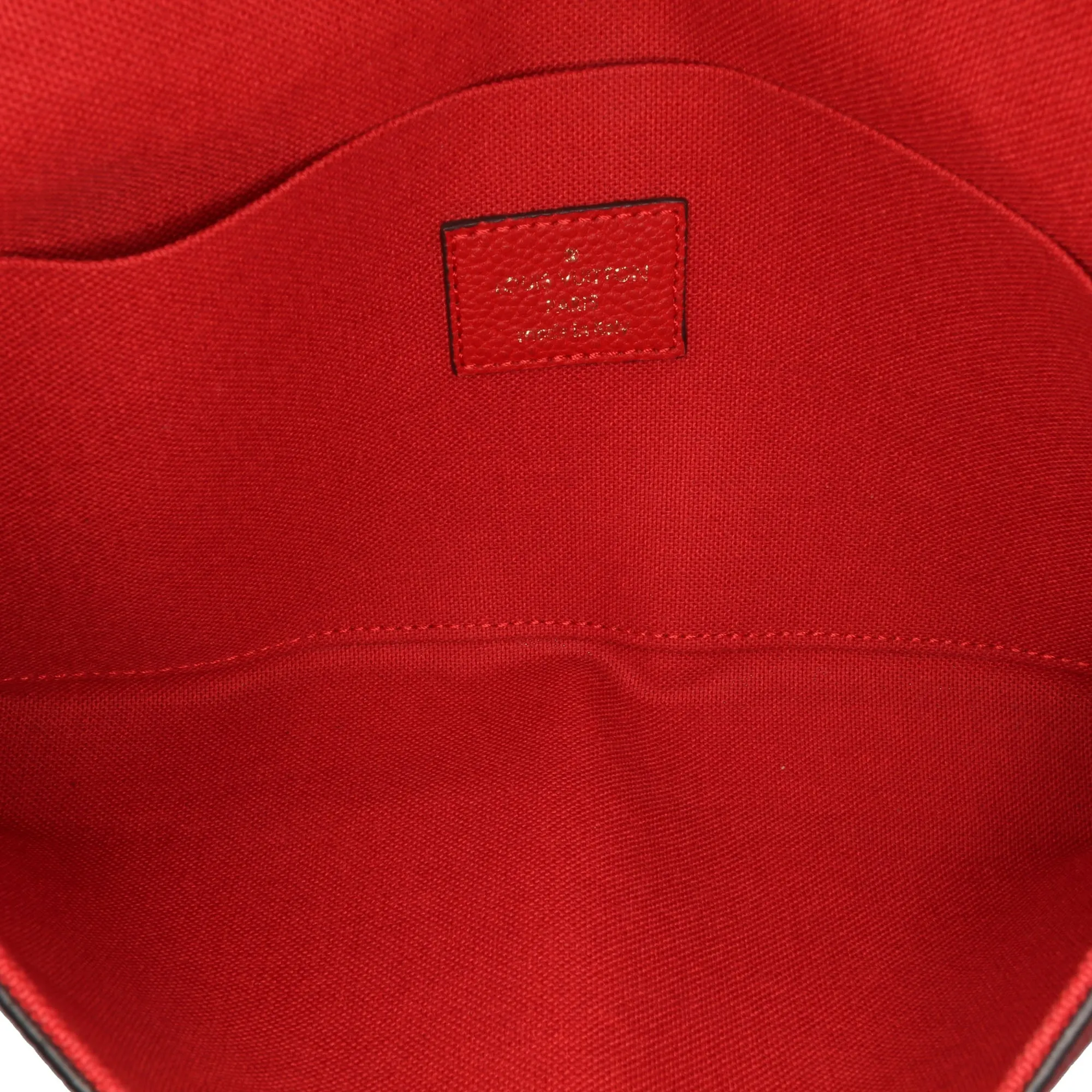 Red Louis Vuitton Monogram Empreinte Pochette Felicie Crossbody Bag