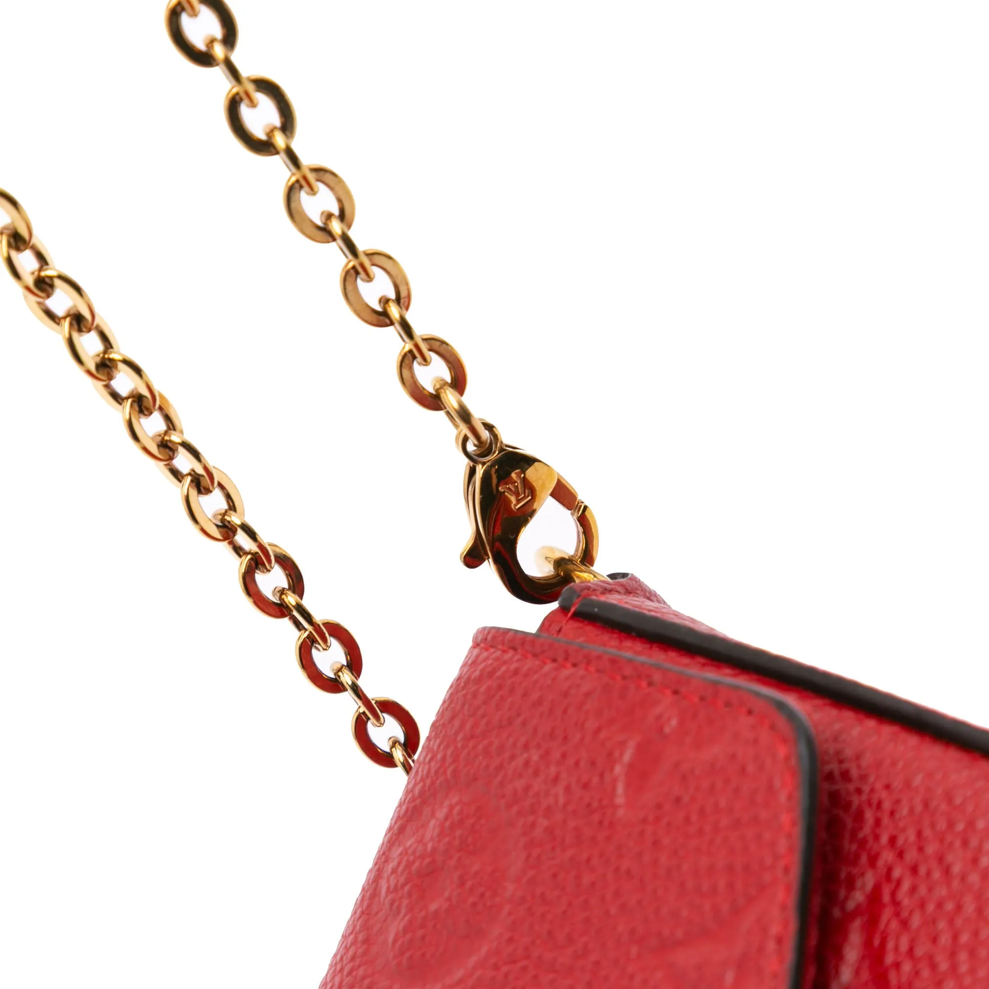 Red Louis Vuitton Monogram Empreinte Pochette Felicie Crossbody Bag