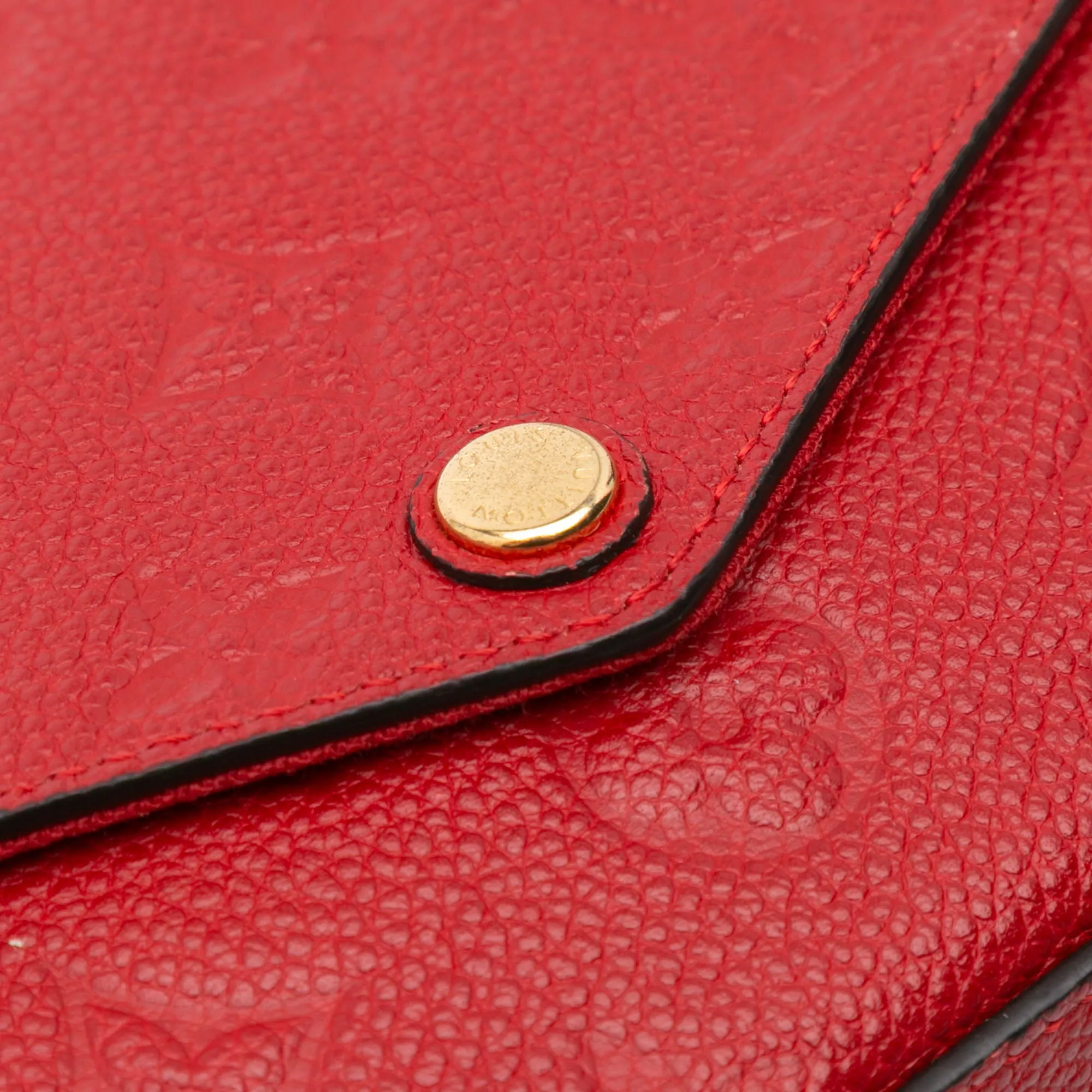 Red Louis Vuitton Monogram Empreinte Pochette Felicie Crossbody Bag