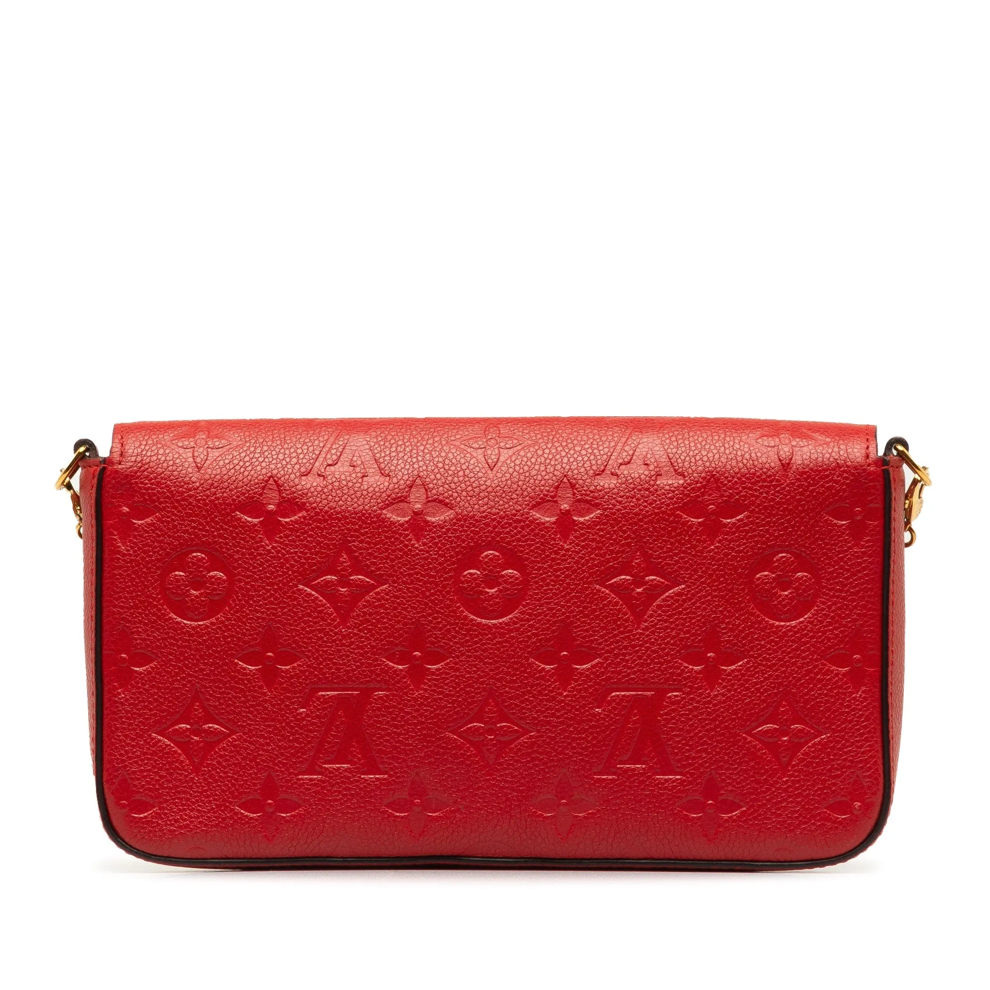 Red Louis Vuitton Monogram Empreinte Pochette Felicie Crossbody Bag