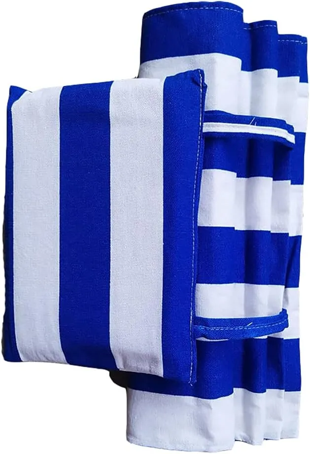 Replacement Fabric Cloth for Garden Patio Lounge Couch Recliners Beach Outdoor Camping Folding Chair Oxford Canvas Cloth 115x43cm 43x17Inch Color:Blue&White