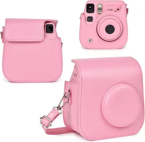Rieibi PU Leather Protective Case for Fujifilm Instax mini SE/7  Camera -Adjustable Shoulder Strap for Instax mini SE/7  Case
