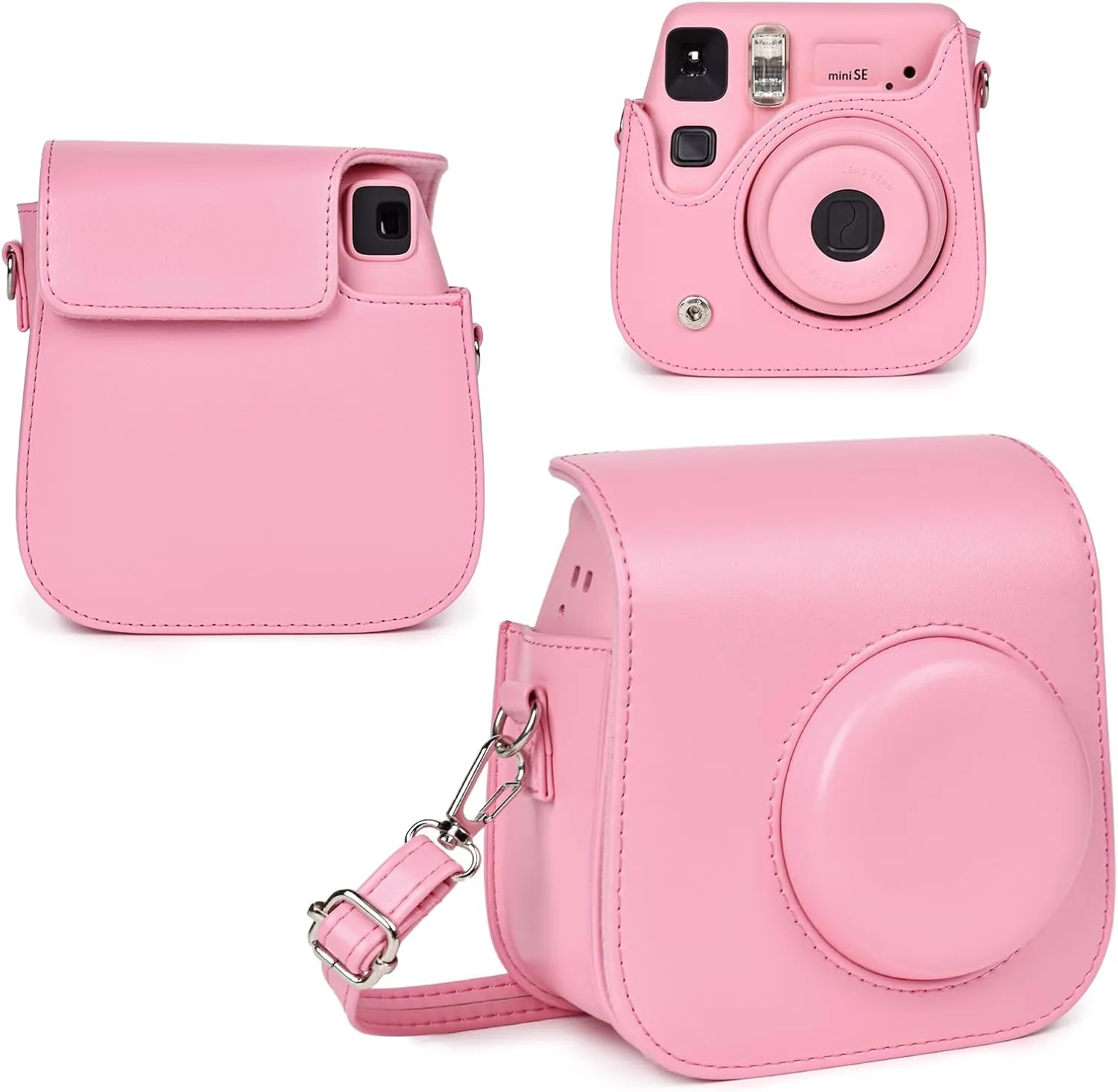 Rieibi PU Leather Protective Case for Fujifilm Instax mini SE/7  Camera -Adjustable Shoulder Strap for Instax mini SE/7  Case