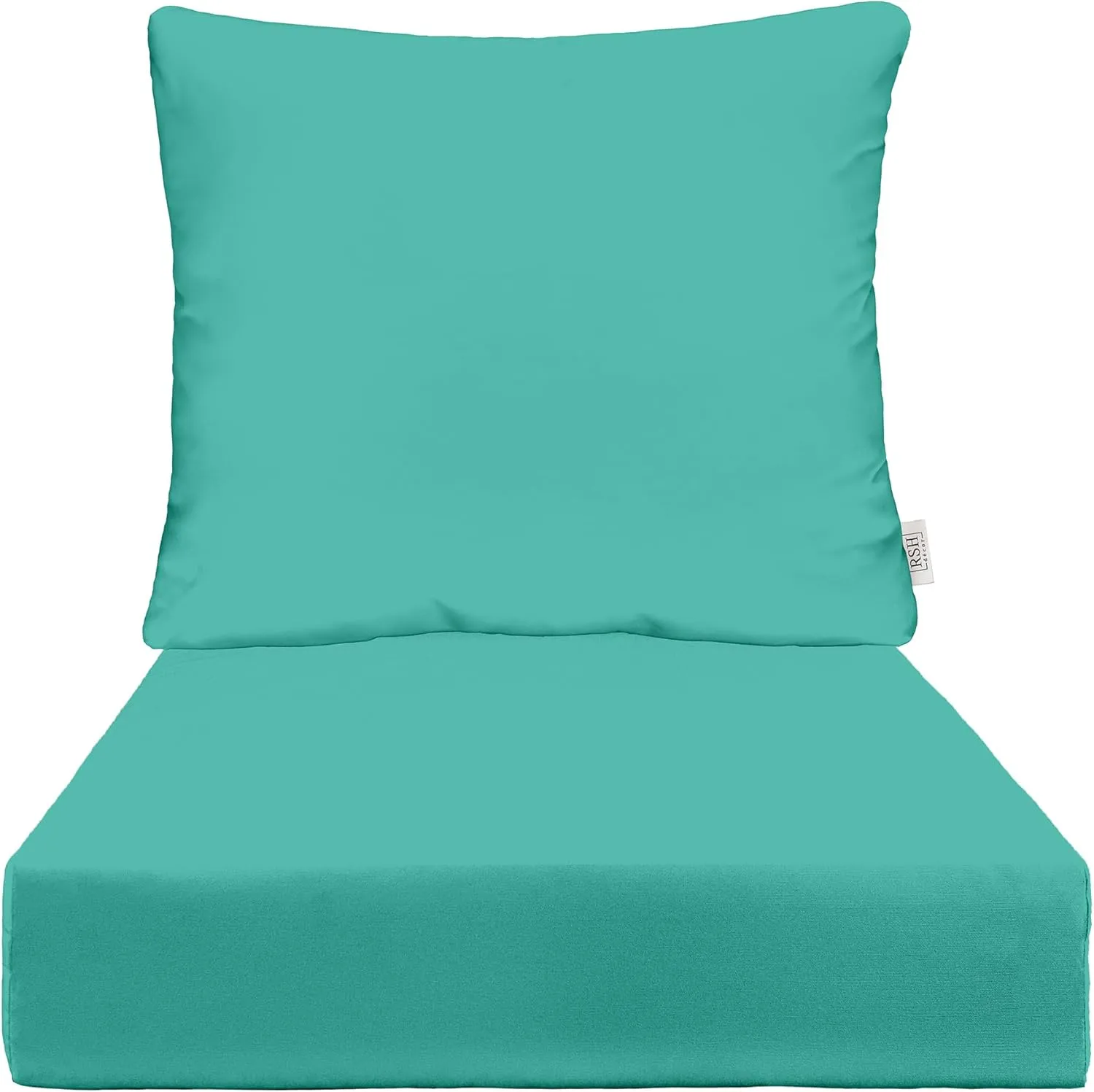RSH DECOR: Sunbrella Deep Seating Cushion with Pillow Back | 24” x 27” Seat | Water and Fade-Resistant Performance Fabric | Outdoor Chair Cushion Set for Patio Furniture | Canvas Aruba