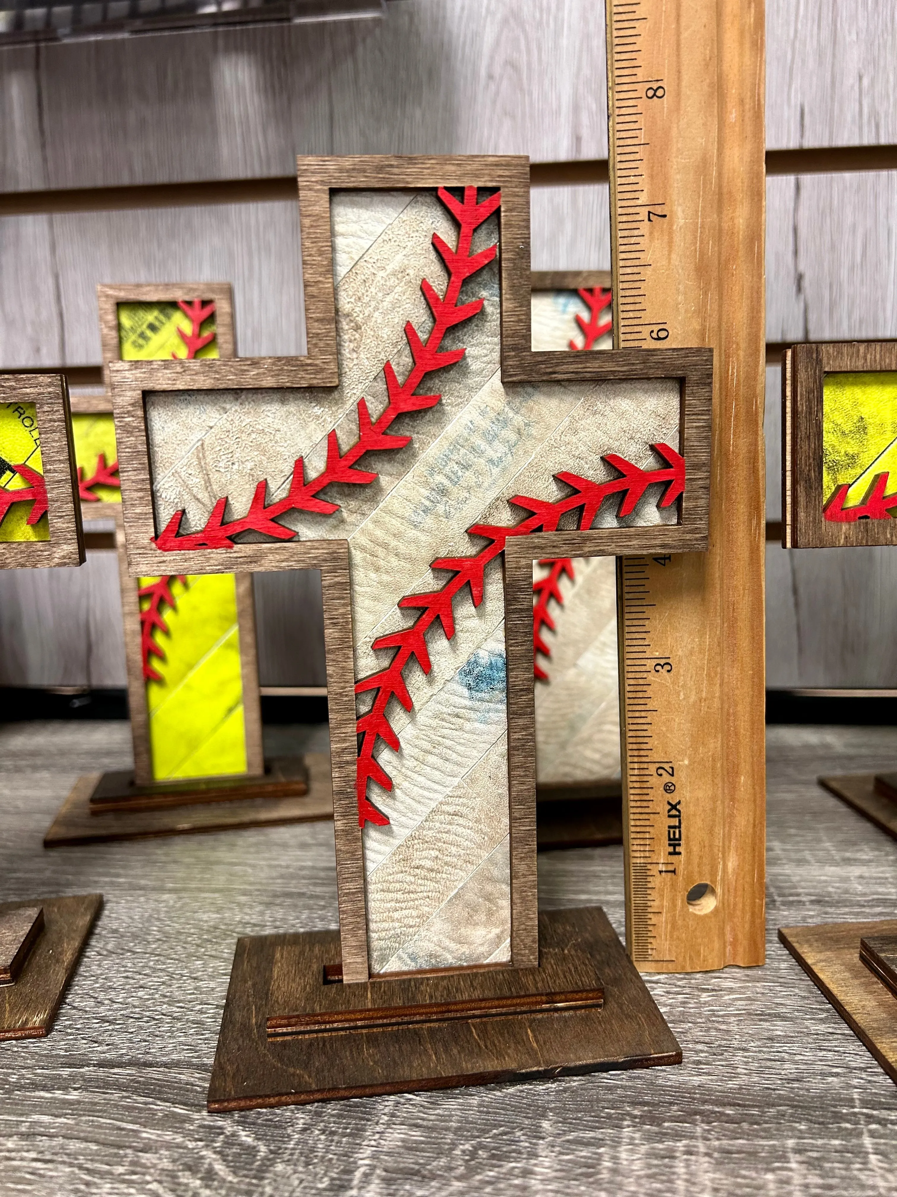 Rugged Cross Baseball Stand
