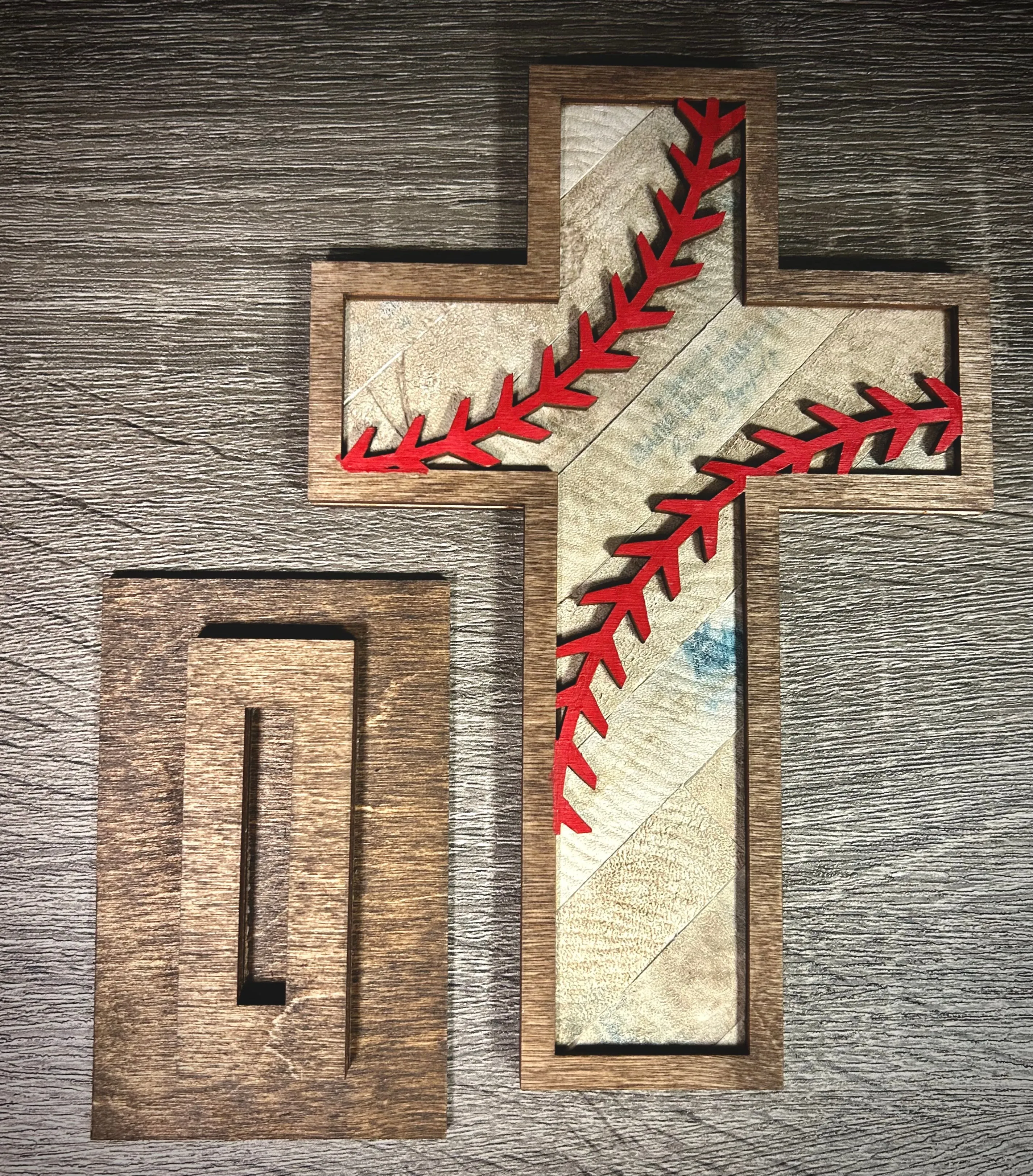 Rugged Cross Baseball Stand
