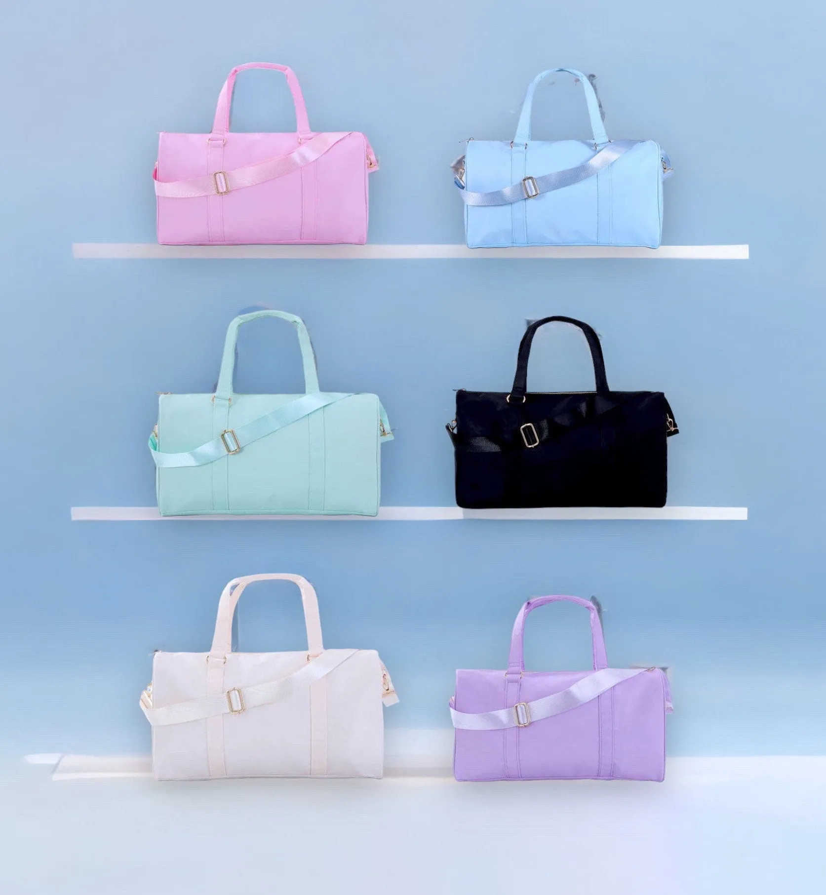 RUSH BAG Sorority College Nylon Dufflebag Perfect for Diy Customization Tote Bag Customizable Glitter Varsity
