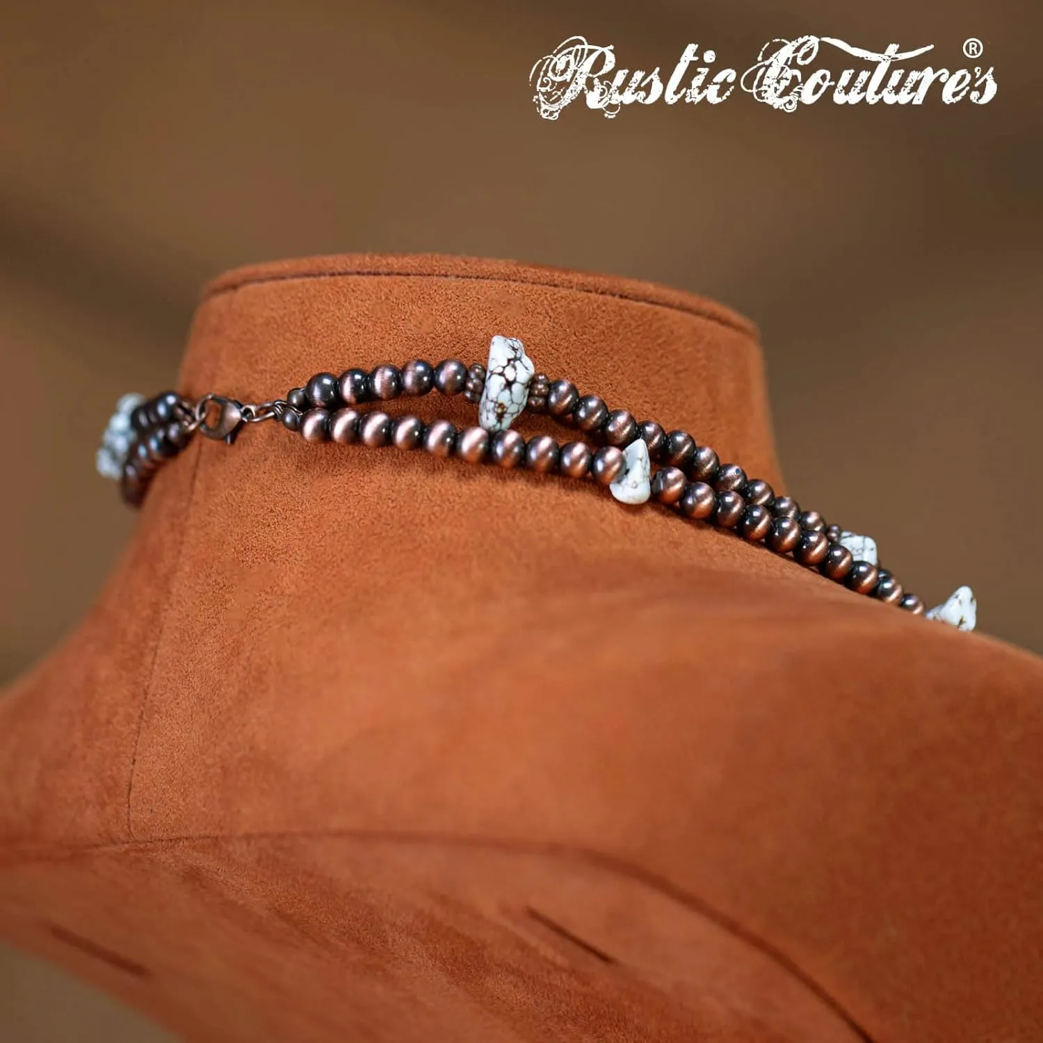 Rustic Couture's Western Turquoise Jewelry Set for Women Multi Layer Necklaces Navajo Cowgirl Beaded Neacklaces