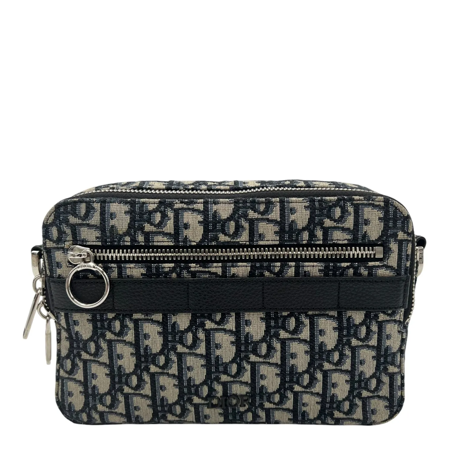 Safari Crossbody Bag Blue in Canvas, Silver hardware