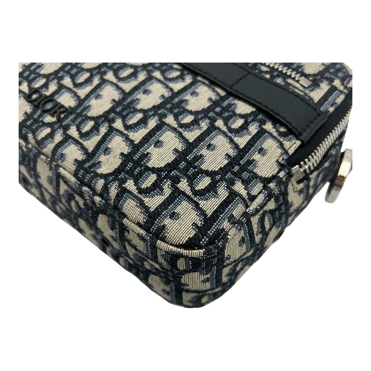Safari Crossbody Bag Blue in Canvas, Silver hardware