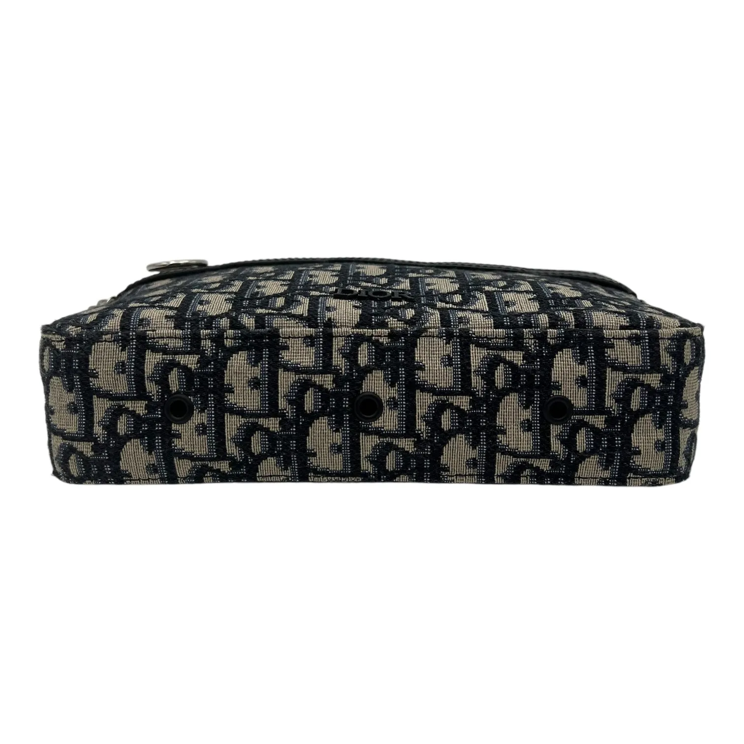 Safari Crossbody Bag Blue in Canvas, Silver hardware