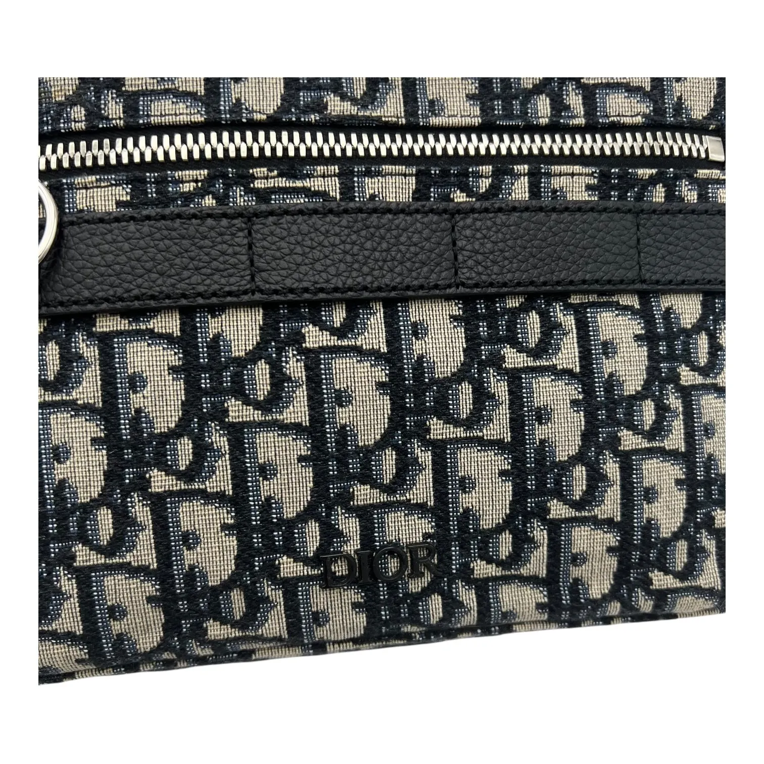 Safari Crossbody Bag Blue in Canvas, Silver hardware