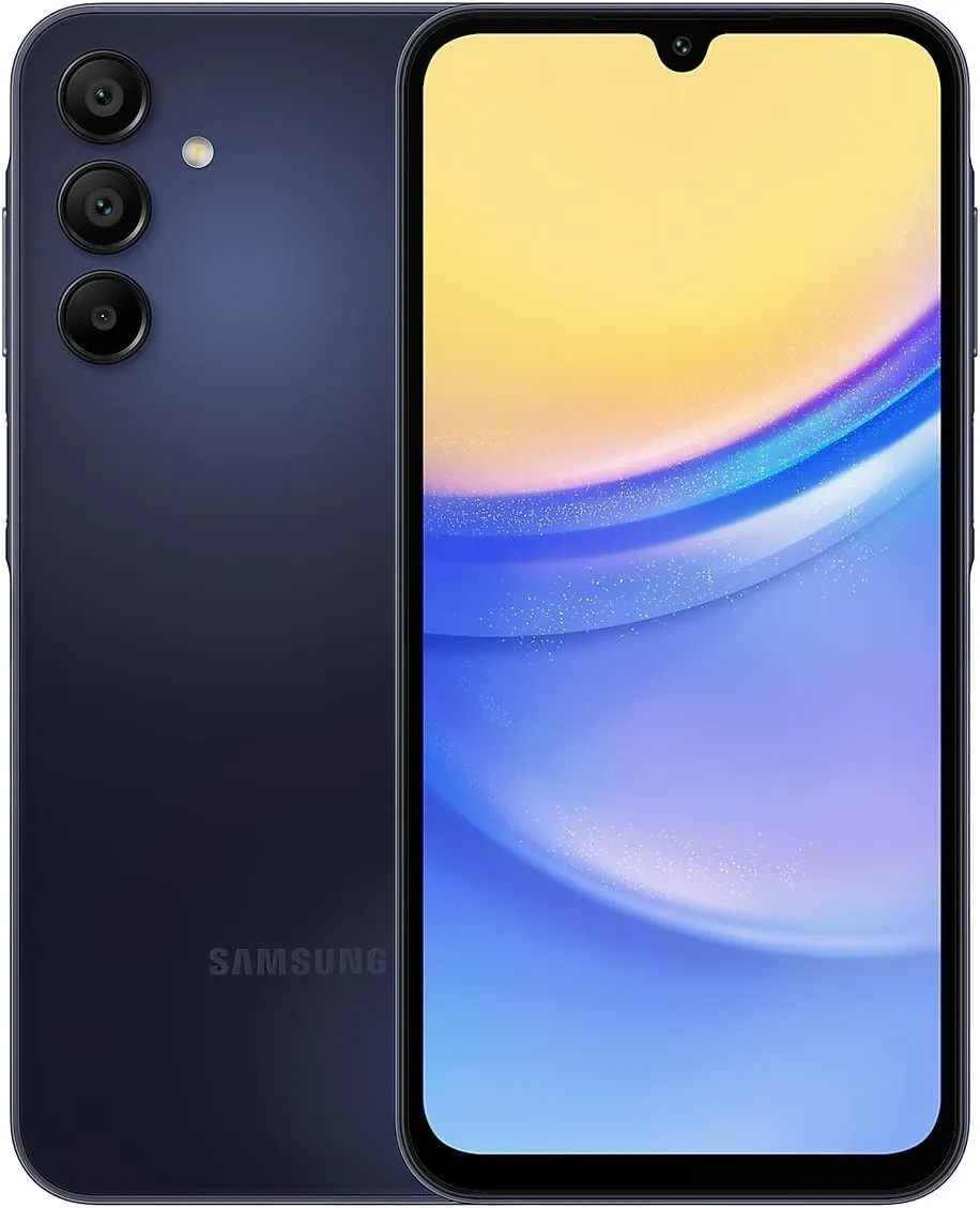 Samsung Galaxy A15 A155M 128GB Dual-SIM GSM Unlocked Android Smartphone (Latin America Version) - Blue Black