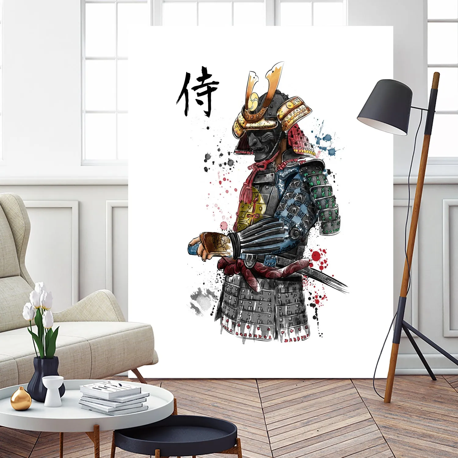 Samurai watercolor