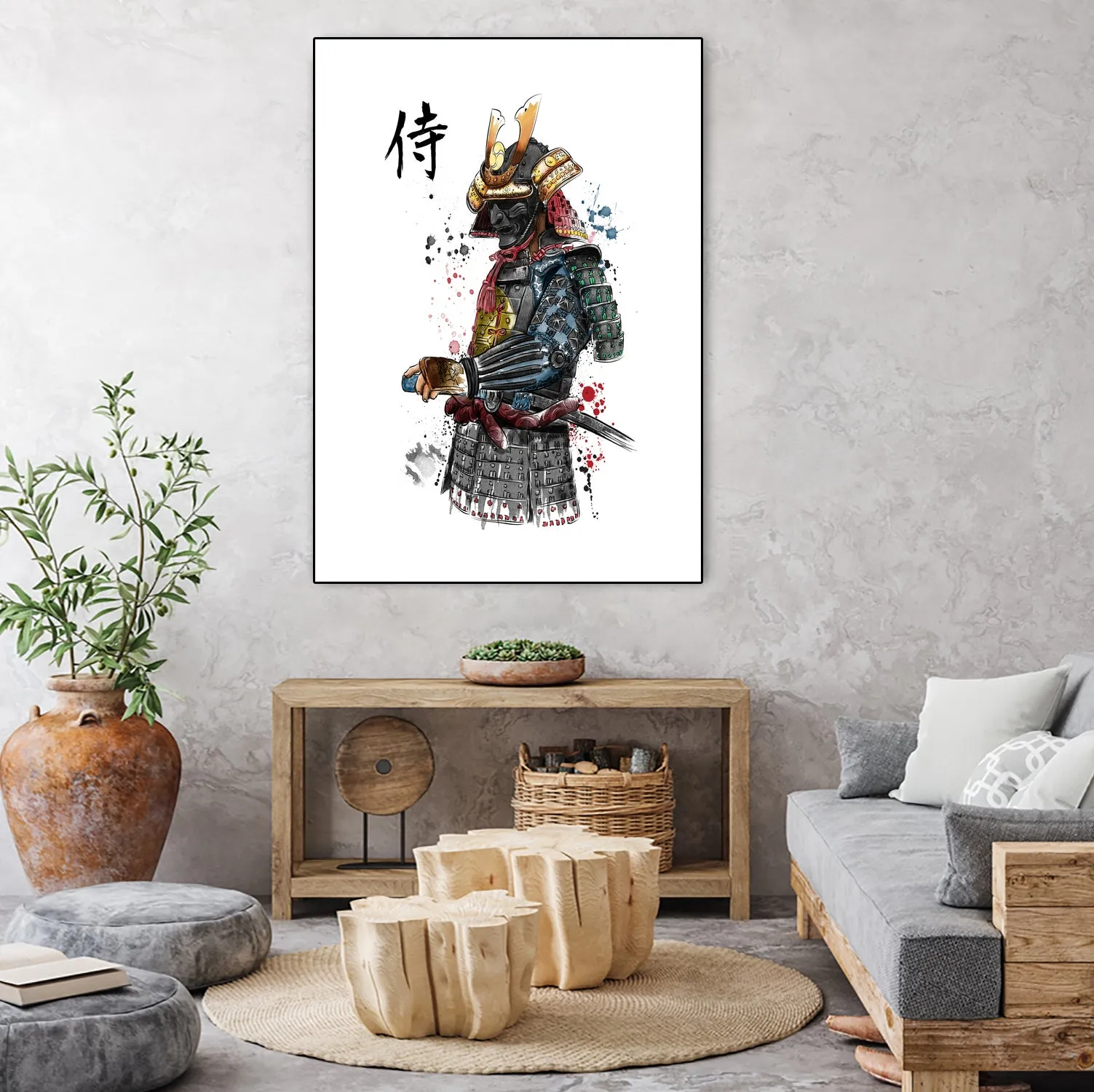Samurai watercolor