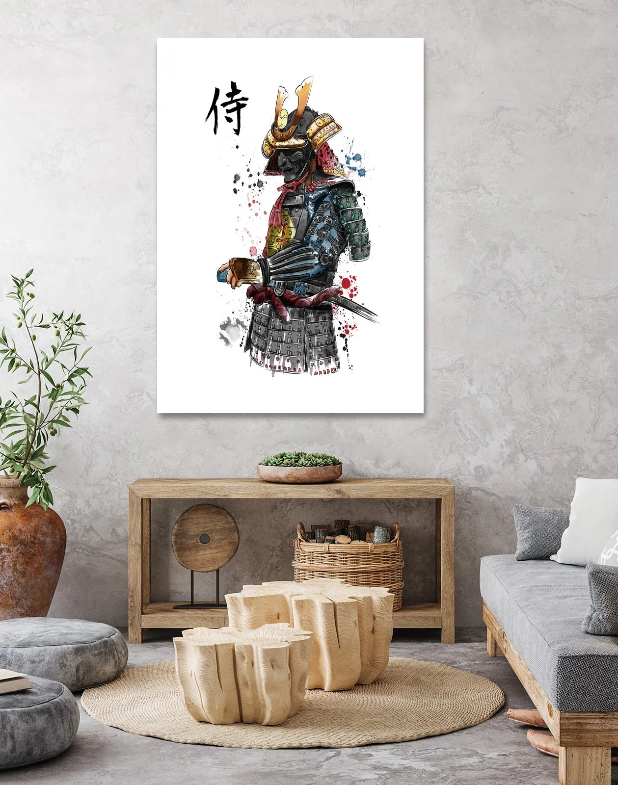 Samurai watercolor