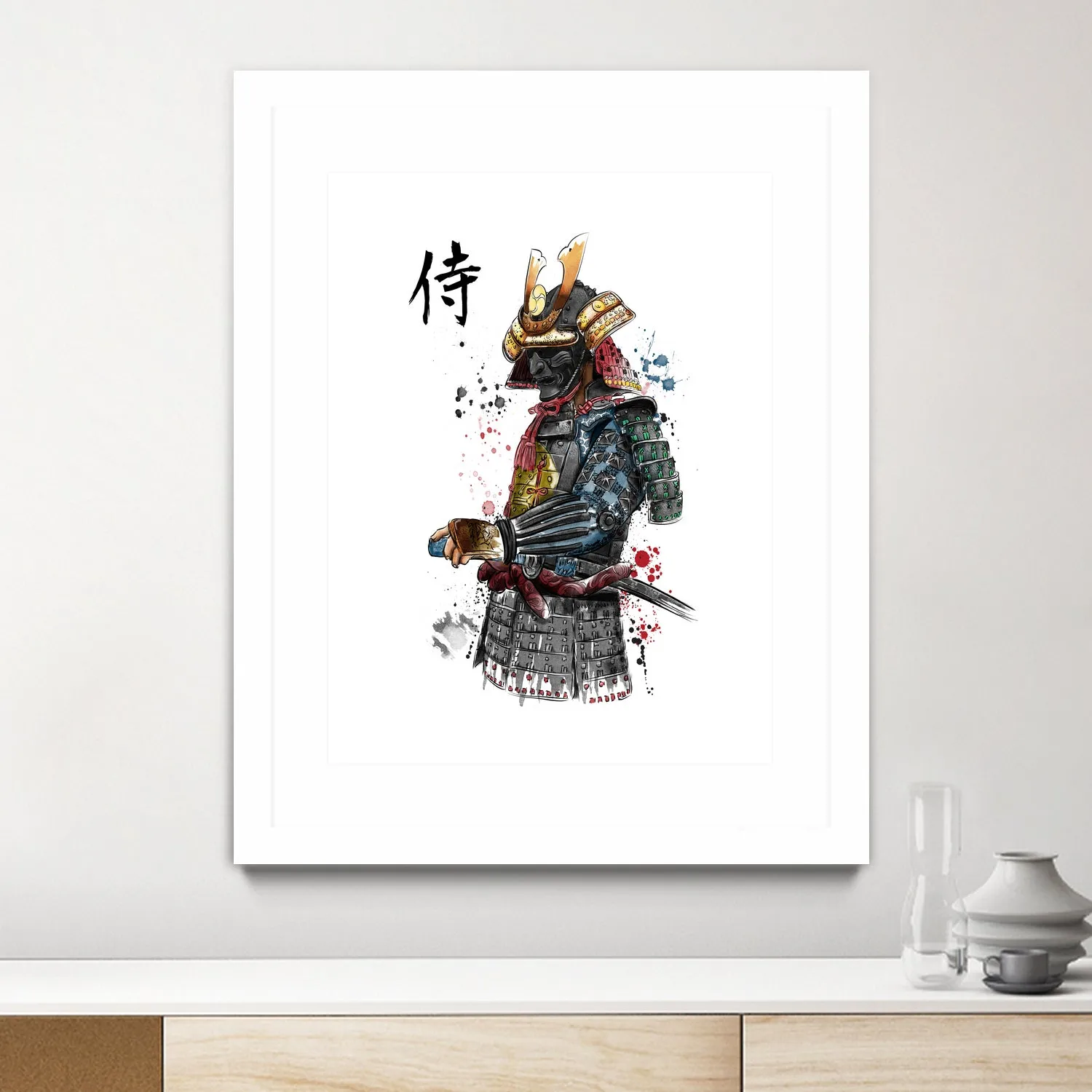 Samurai watercolor