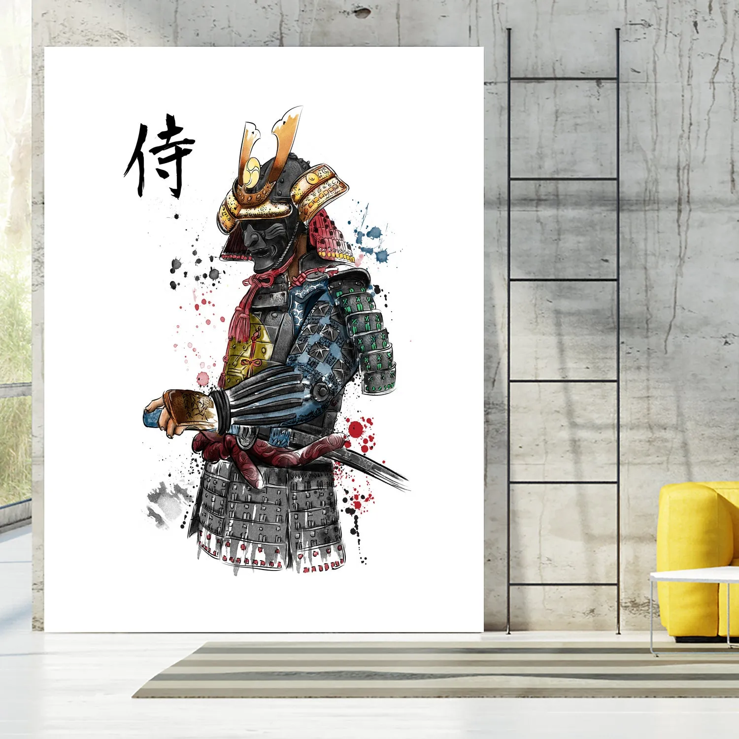 Samurai watercolor