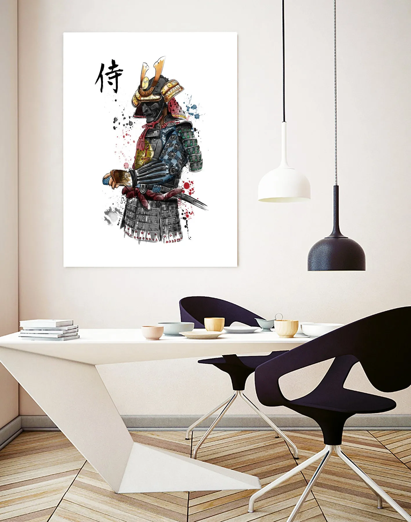 Samurai watercolor