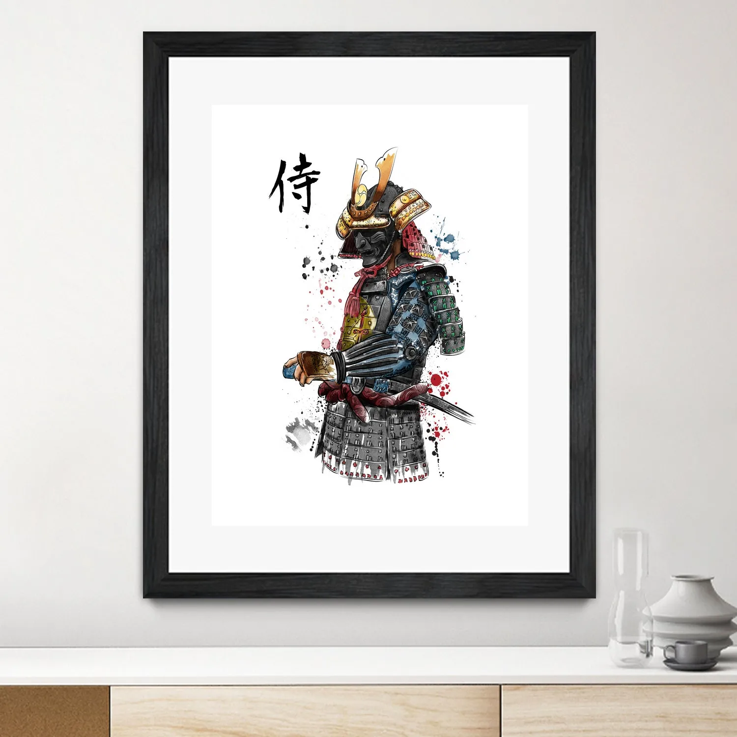 Samurai watercolor